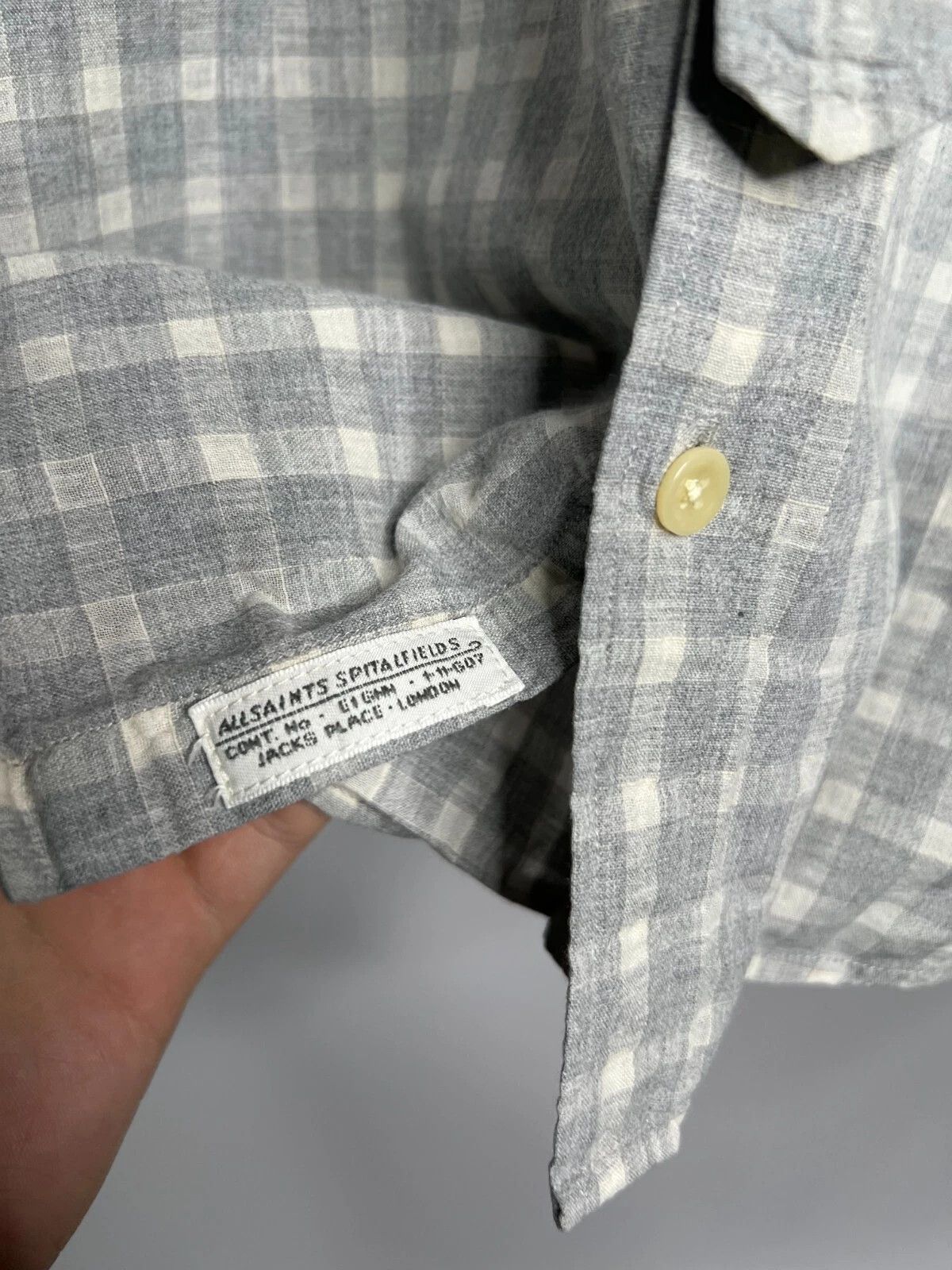 Allsaints ALLSAINTS Haku L/Slv Shirt Wool Linen Blend Plaid Japan Made Size US L / EU 52-54 / 3 - 12 Thumbnail