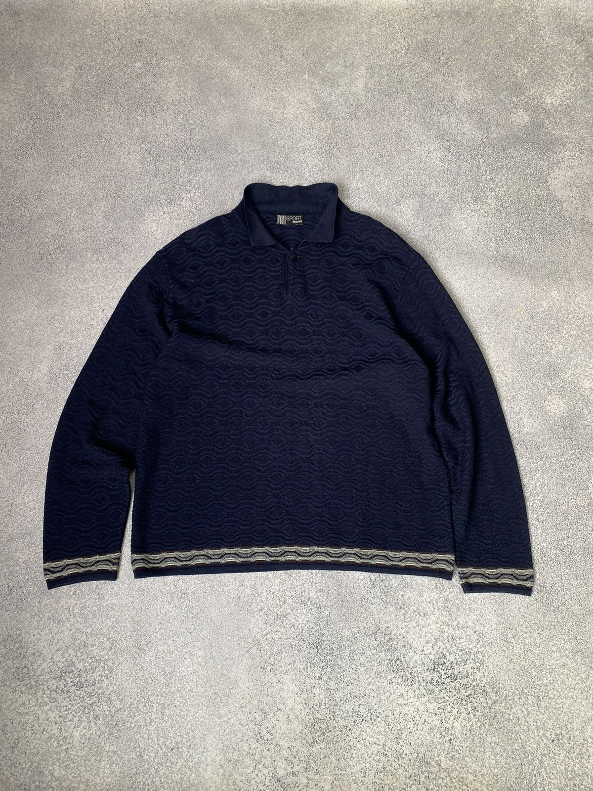 Missoni × Vintage Vintage Missoni Sport Navy Sweater Size US L / EU 52-54 / 3 - 1 Thumbnail