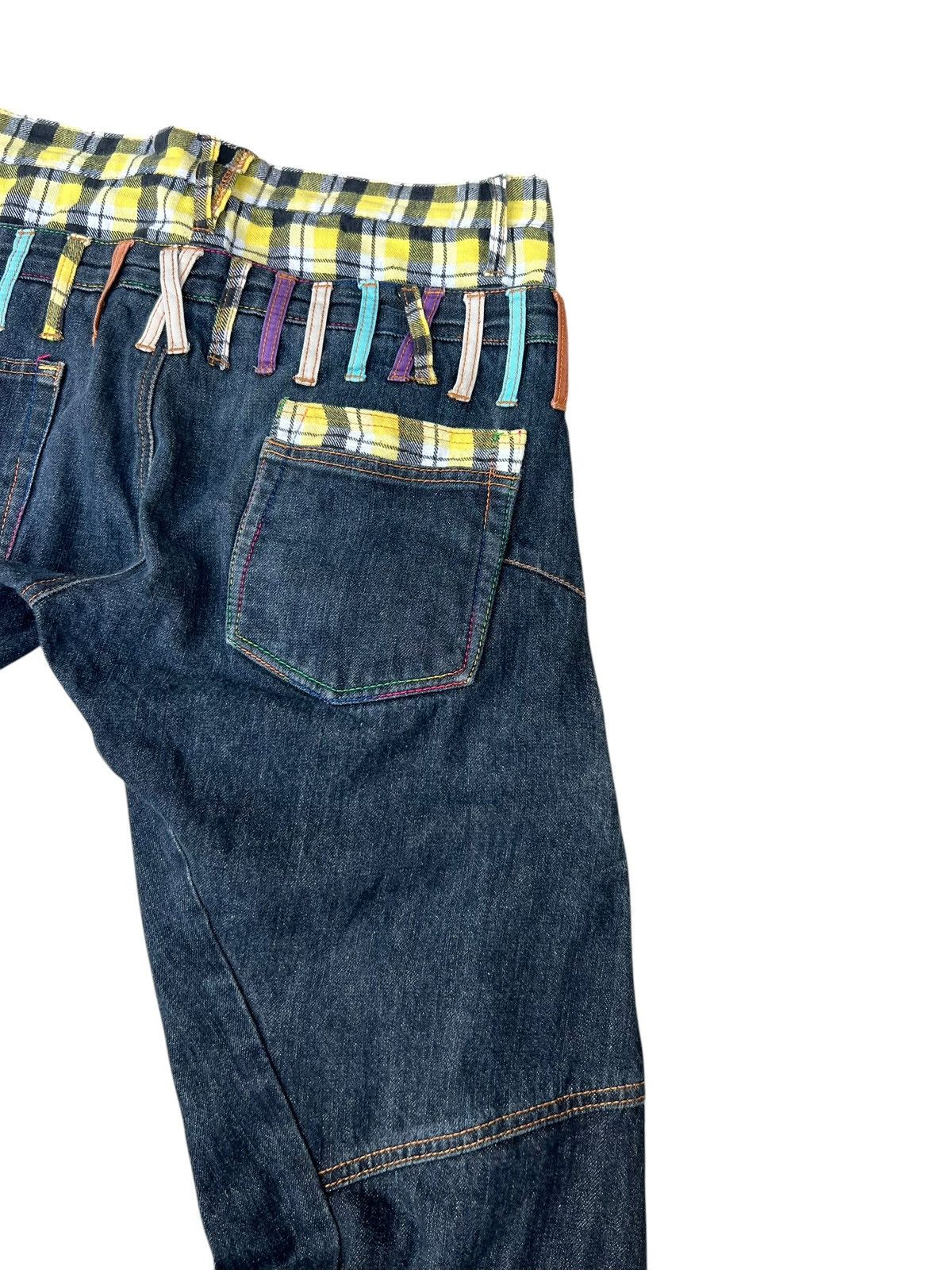 Vintage Double Waist Nylaus Clothing Japan Twisted Leg Denim Jeans Size US 31 - 15 Thumbnail