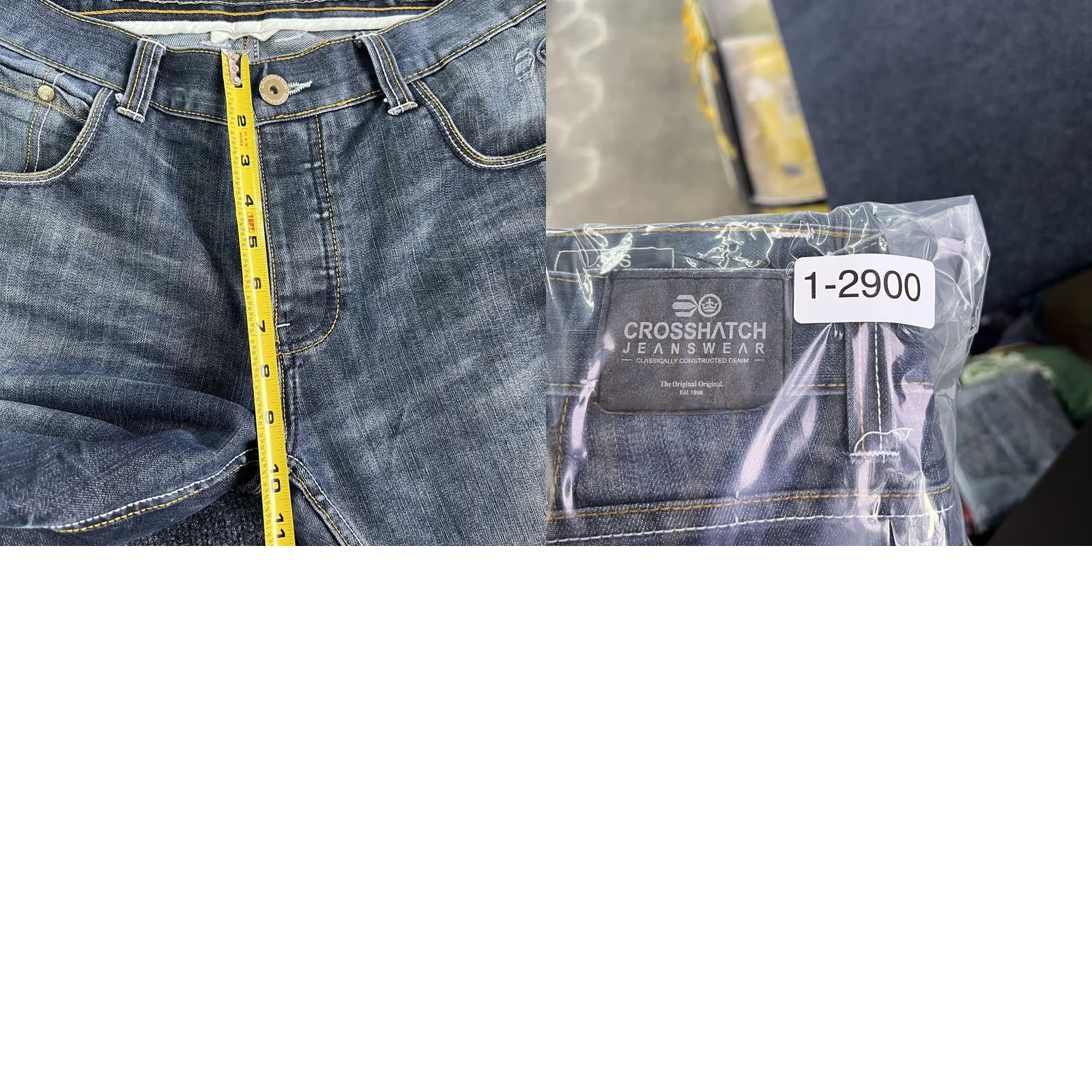 Vintage Crosshatch Jeans Mens W34 Short Blue Denim Straight Leg Faded Wash Casual Size US 34 / EU 50 - 9 Thumbnail