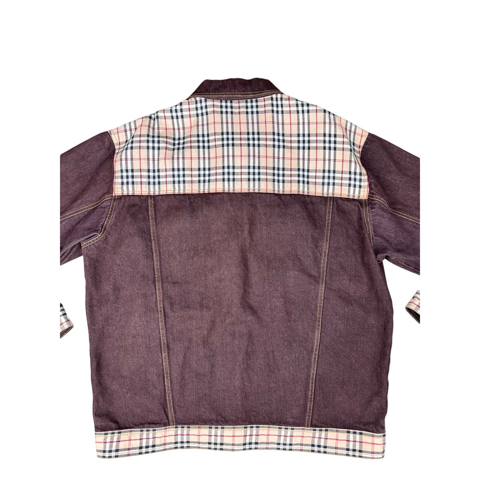 Vintage Vintage Y2K Burberry Inspired Denim Jacket Size US XL / EU 56 / 4 - 2 Thumbnail