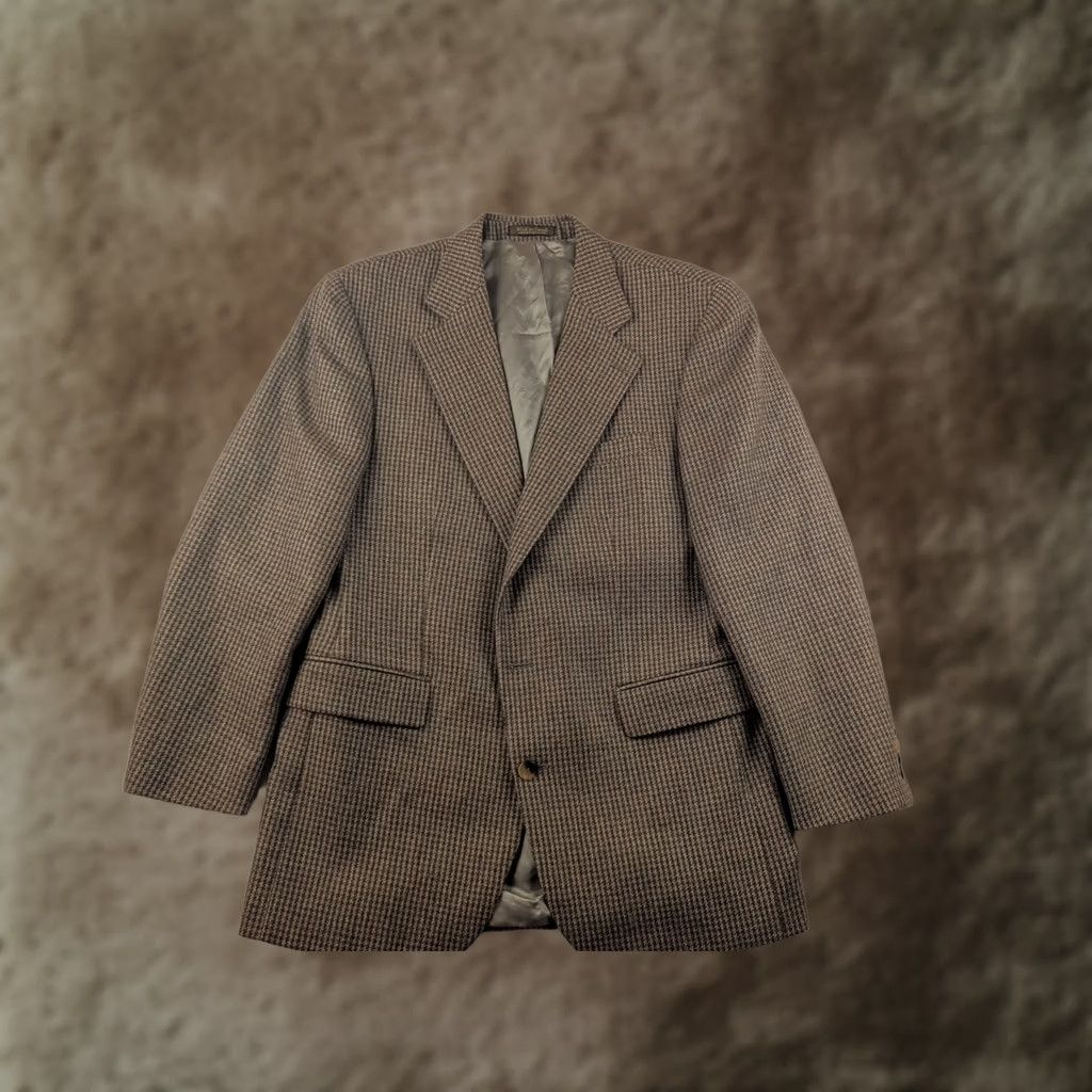 Polo Ralph Lauren Polo Ralph Lauren Blazer Mens 42 Regular Brown Tweed Herringbone Alpaca Wool University Club Overcoat Coat Size US XL / EU 56 / 4 - 1 Thumbnail