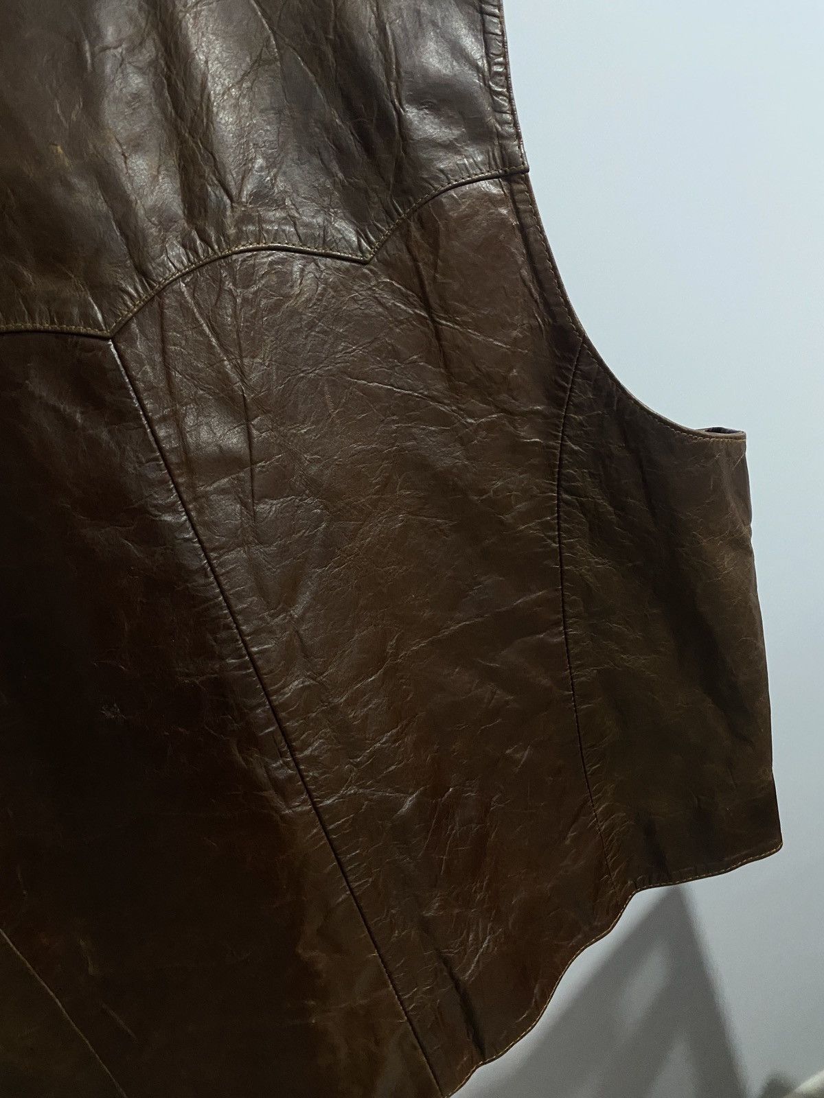 Vintage Vintage leather cowboys Vest Size US L / EU 52-54 / 3 - 9 Thumbnail