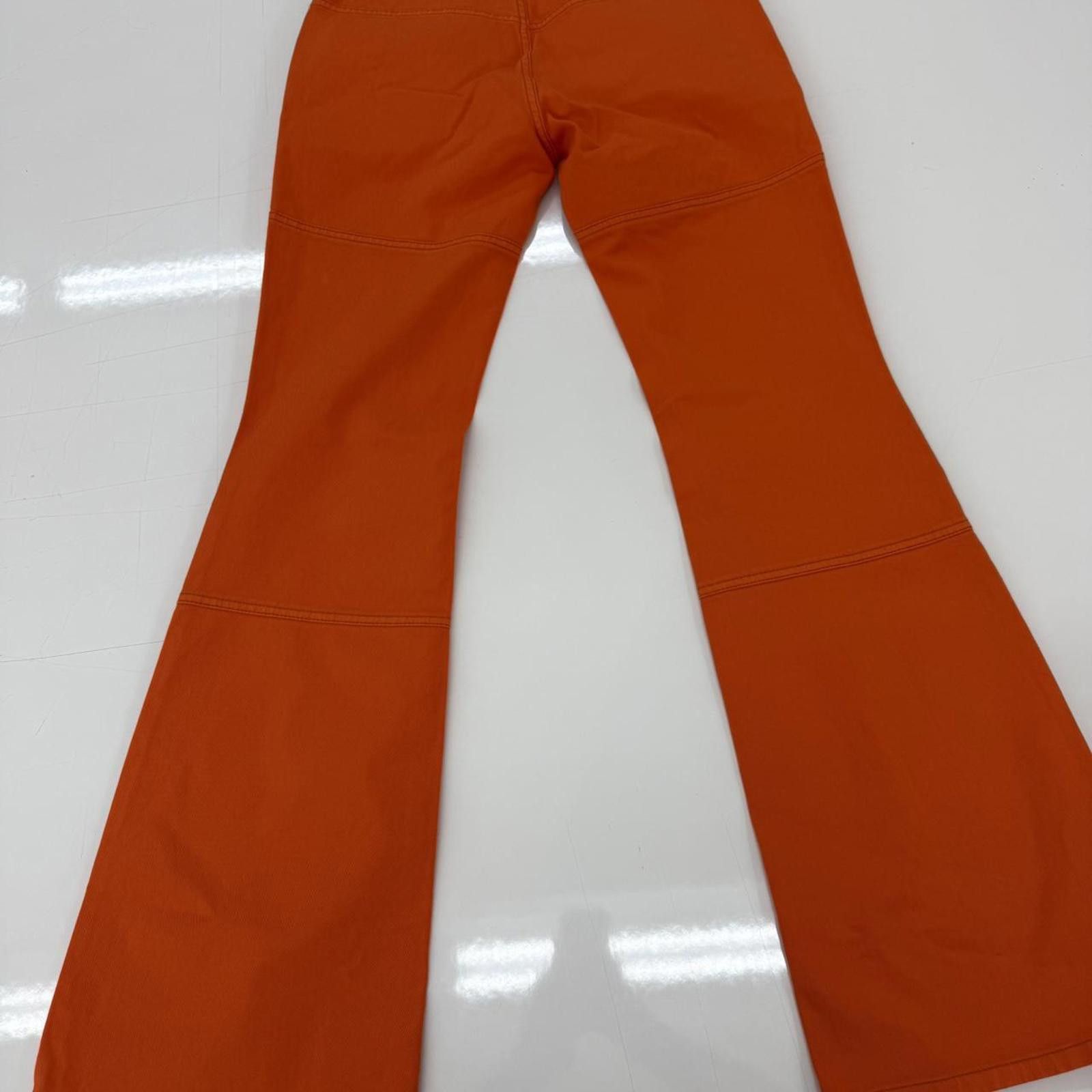 Von Dutch Von Dutch Orange Flare Jeans Size 30x34 Logo Print Size US 30 / EU 46 - 3 Thumbnail