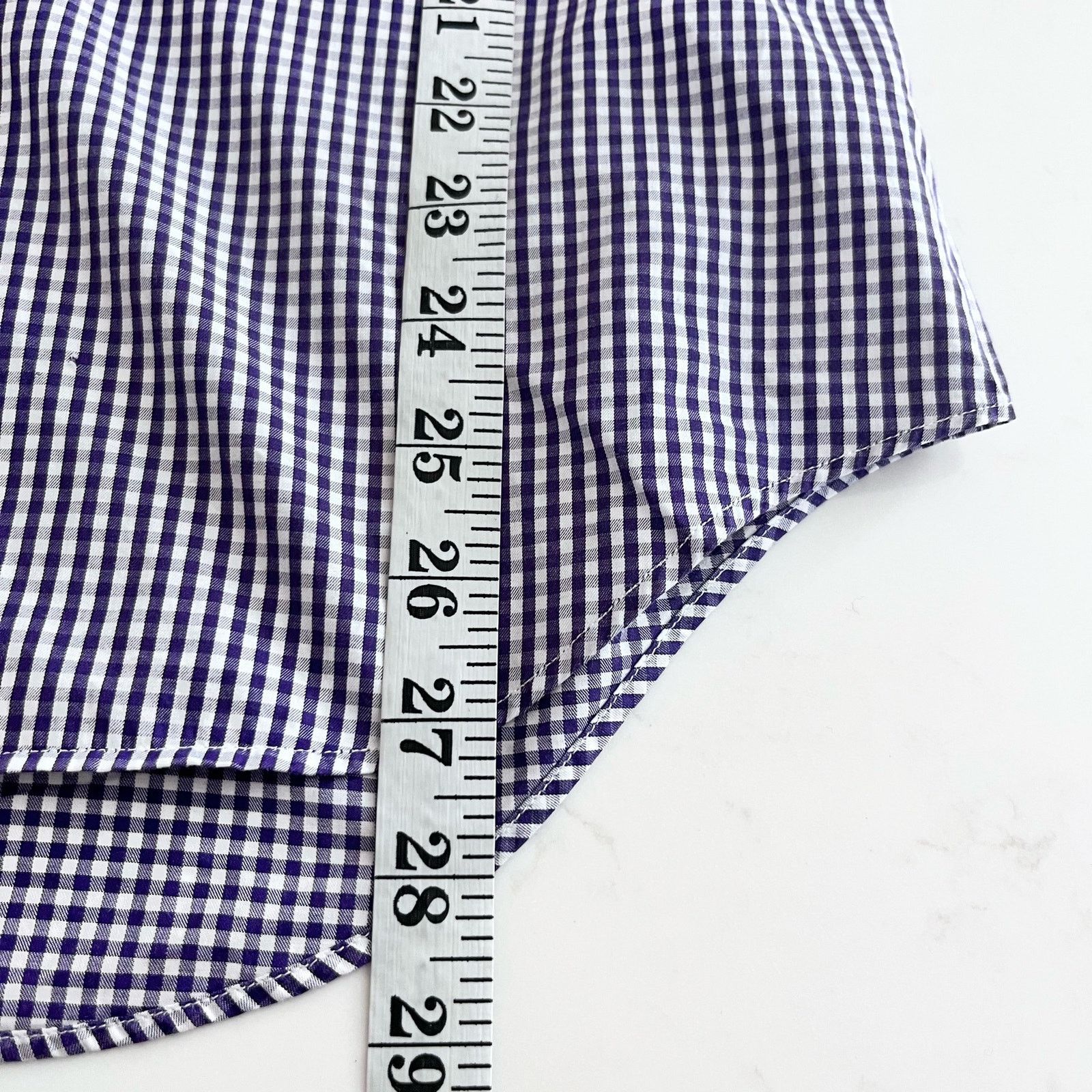 Valentino Valentino Tailored Fit Gingham Check Button Up Shirt Size US XS / EU 42 / 0 - 8 Thumbnail