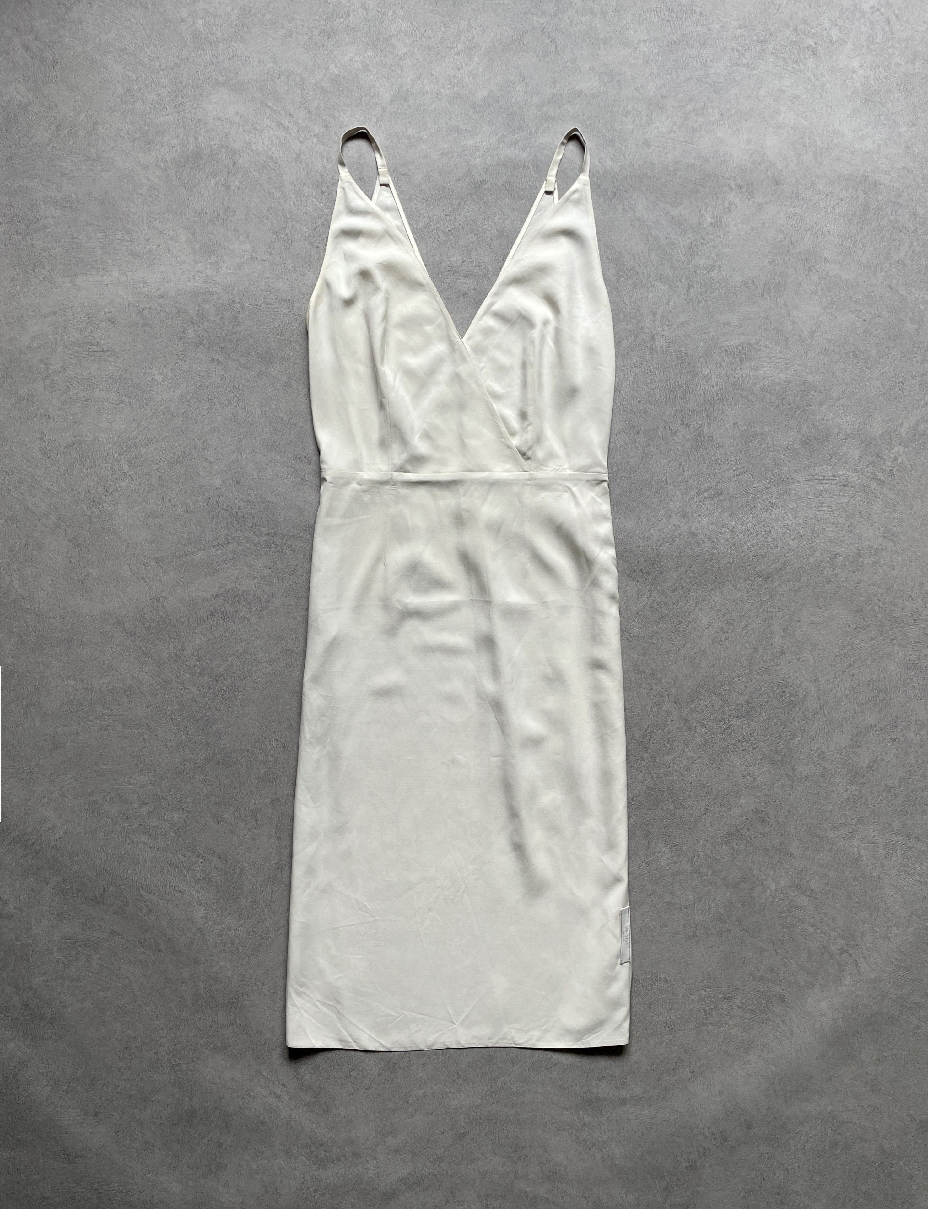 Prada Prada SS 2011 off white cream silk midi dress Size M / US 6-8 / IT 42-44 - 5 Thumbnail