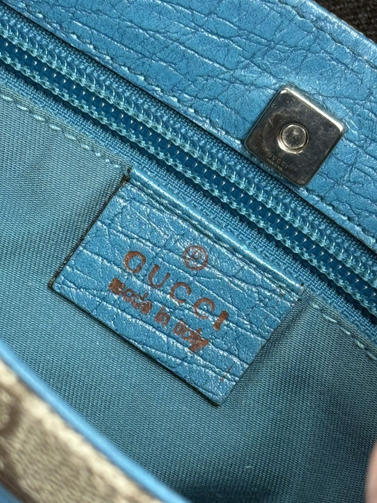 Gucci GUCCI Leather Tote Bag GG Pattern Blue women Handbag Size ONE SIZE - 8 Thumbnail