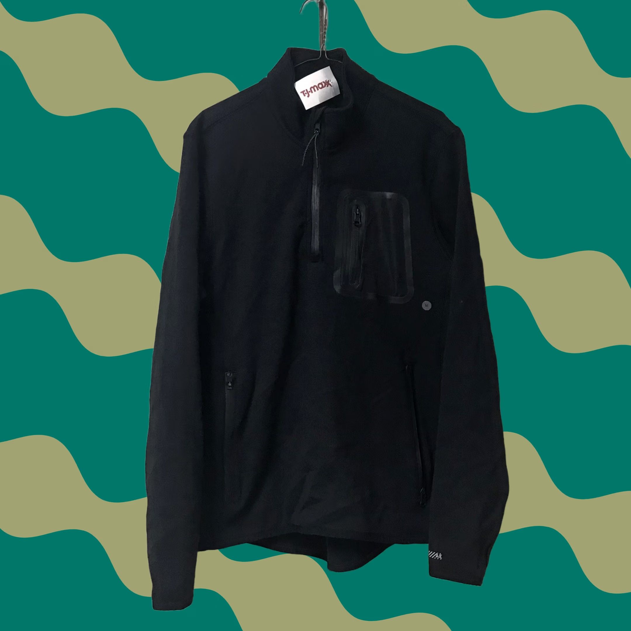 American Eagle Outfitters VINTAGE American Eagle Outfitters Men Black Active Flex 1/4 Zip Mock-Neck Pullover Sweatshirt M Size US M / EU 48-50 / 2 - 1 Thumbnail
