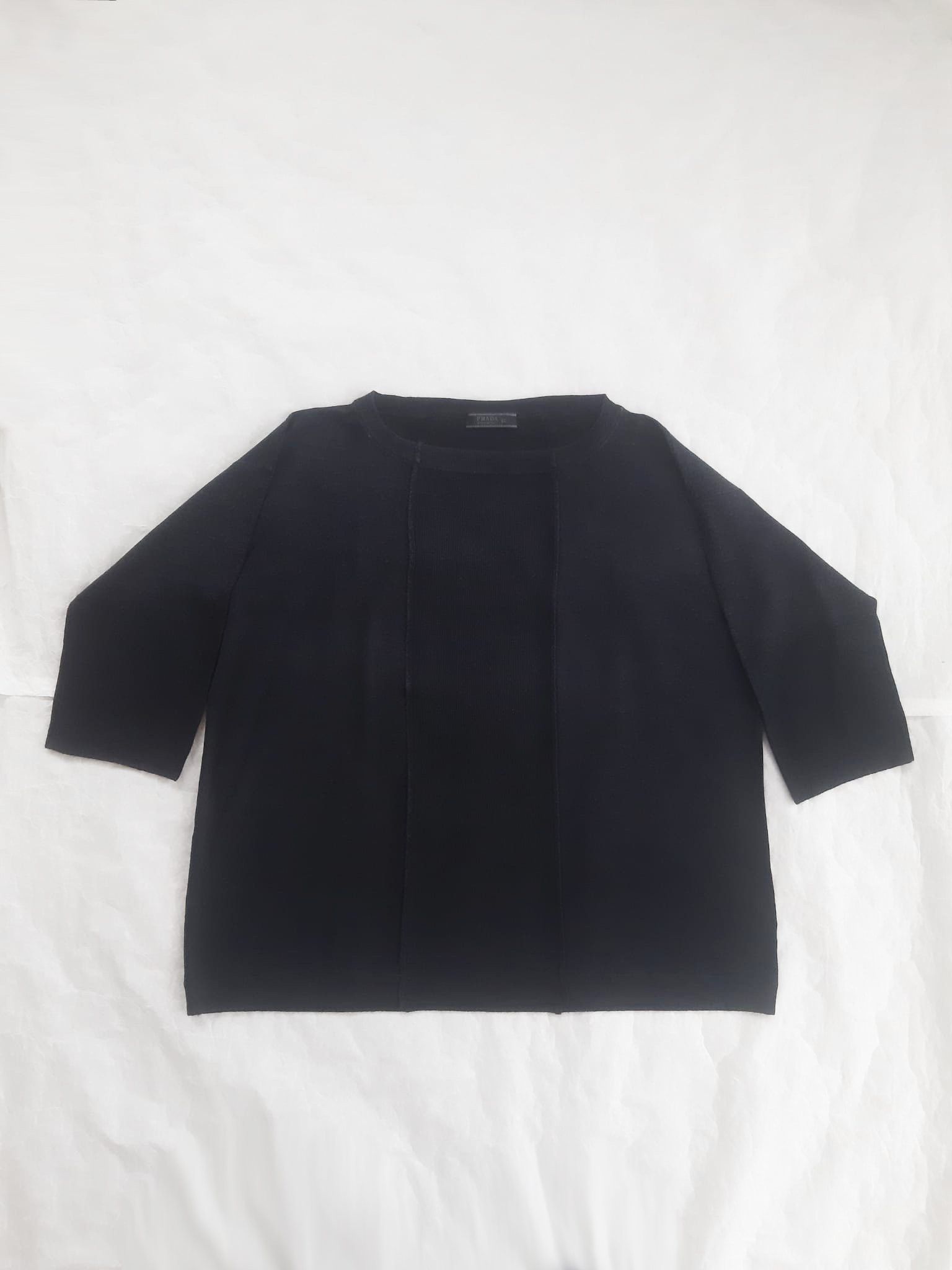 Prada Prada SS 2007 Wool / Silk Three quarter Sleeve Sweater Size US S / EU 44-46 / 1 - 2 Thumbnail