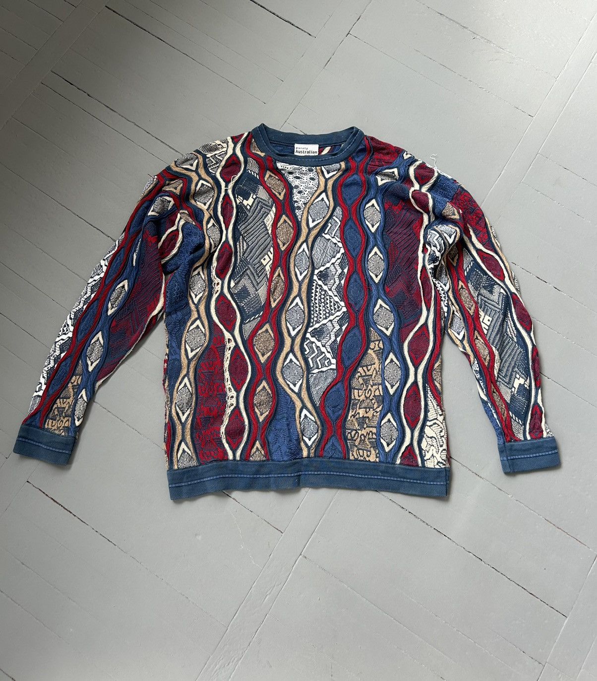 Pre-owned Avant Garde X Vintage Sweater Australian Coogie Style In Multicolor