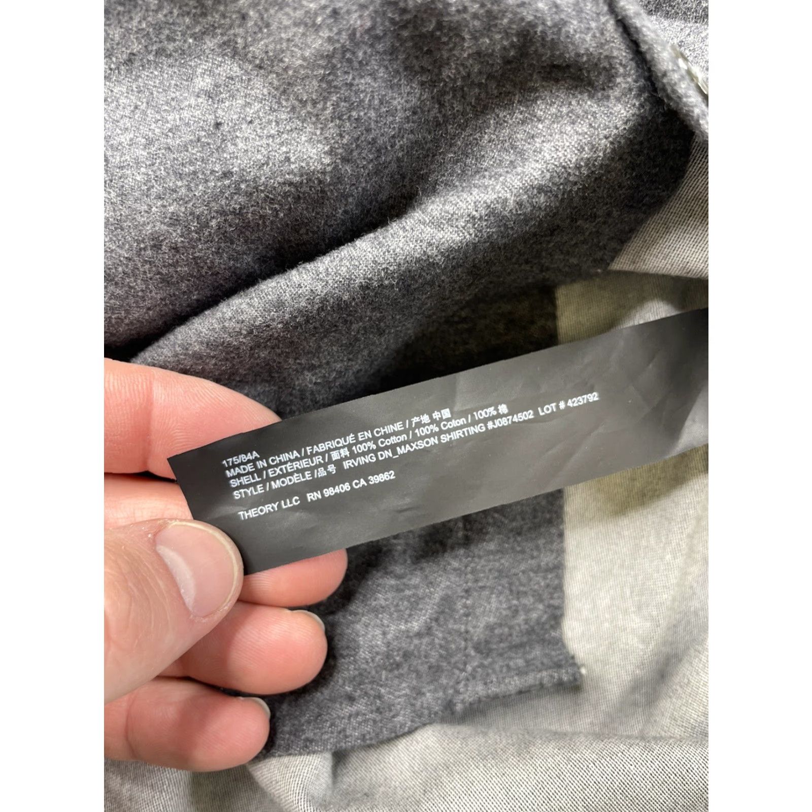 Theory NWT THEORY Irving DN Shirt Gray Maxson Brushed Cotton Button Down Men’s Small Size US S / EU 44-46 / 1 - 8 Thumbnail