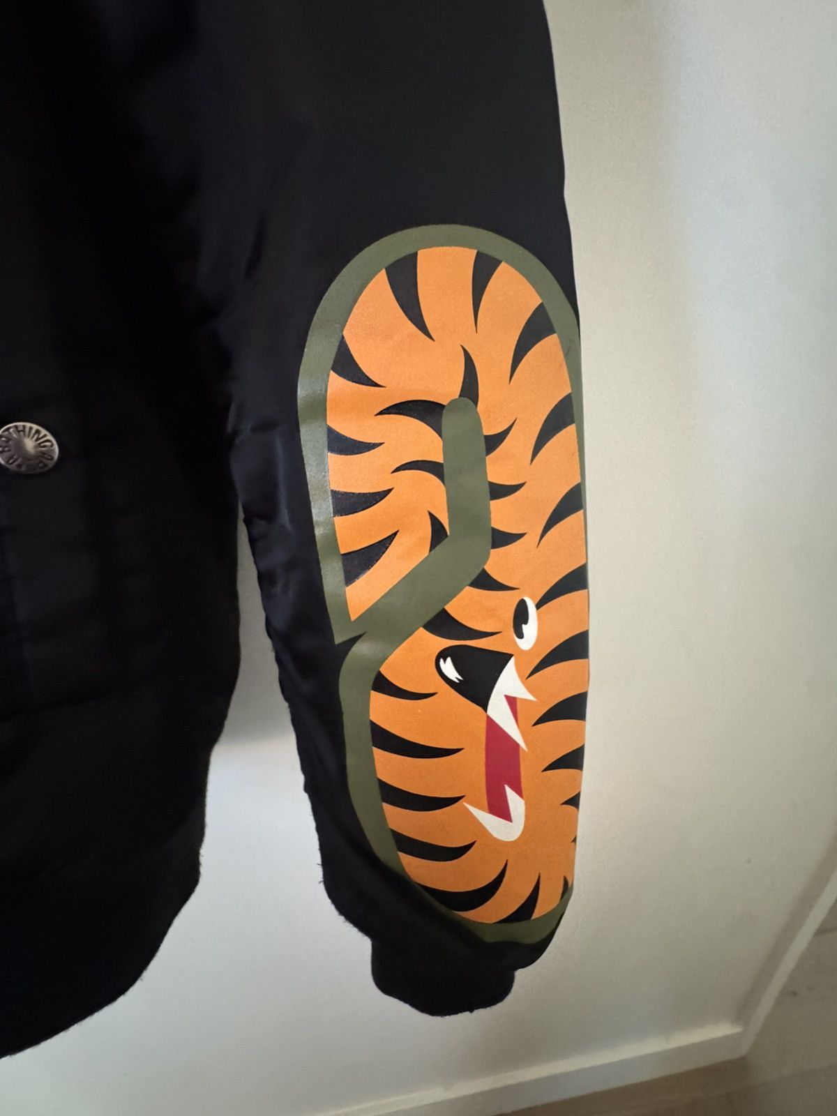 Bape Bape Shark MA-1 Bomber Jacket Black – Rare Size US L / EU 52-54 / 3 - 8 Thumbnail
