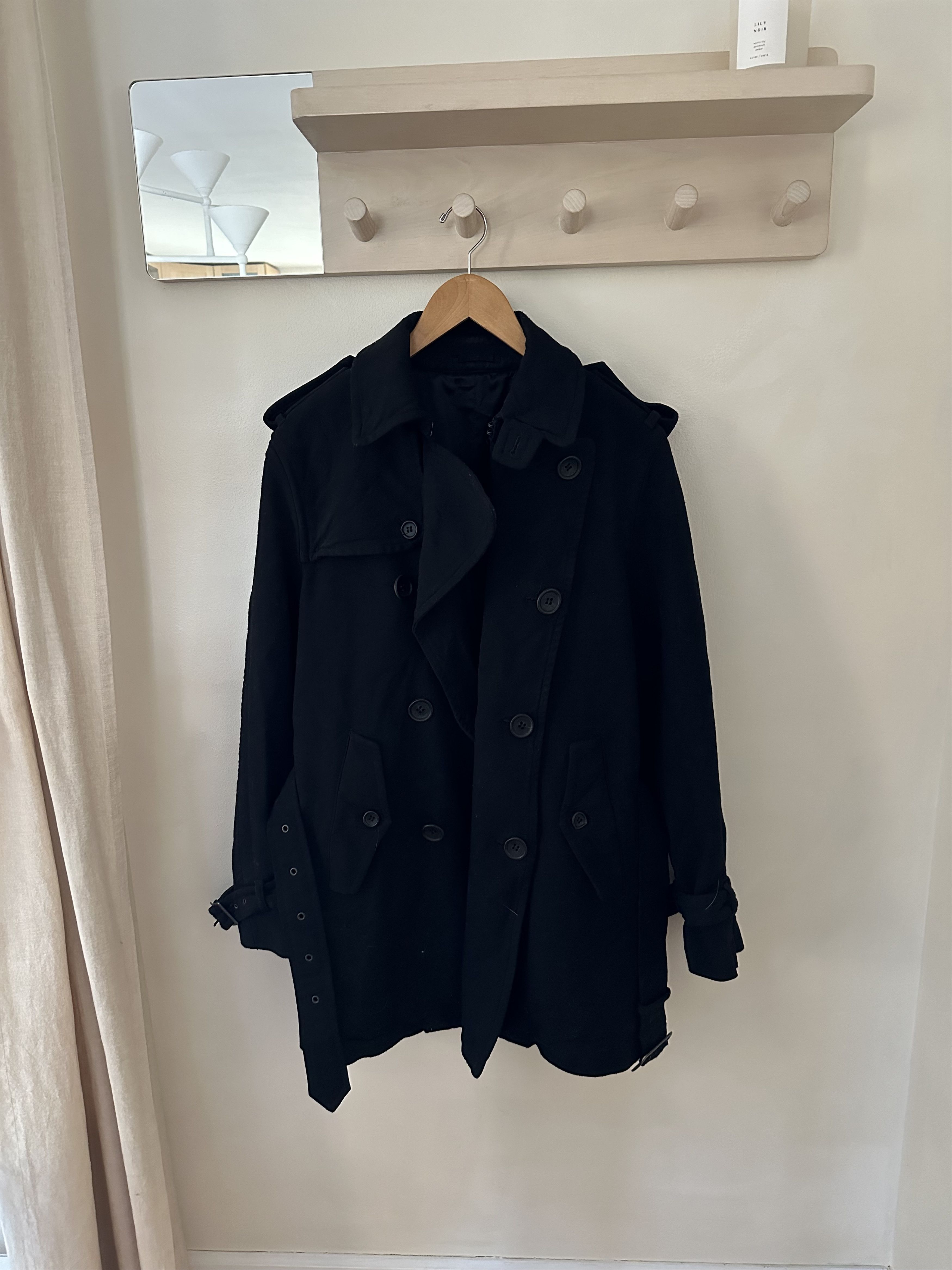 image of Comme Des Garcons Homme 08Aw Trench Coat Black Hb-C007, Men's (Size Medium)