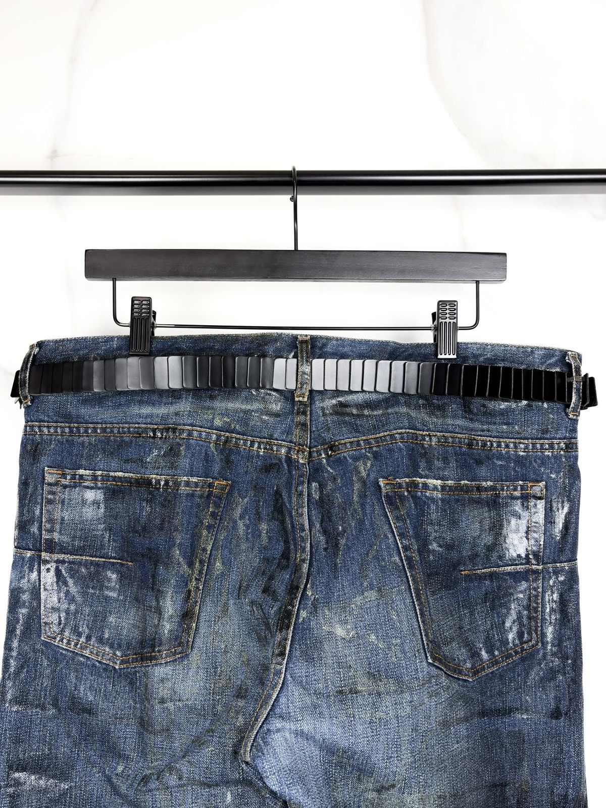 Dior × Hedi Slimane SS03 Dior Homme Follow Me Runway Leather Scale Belt Hedi Size ONE SIZE - 2 Thumbnail