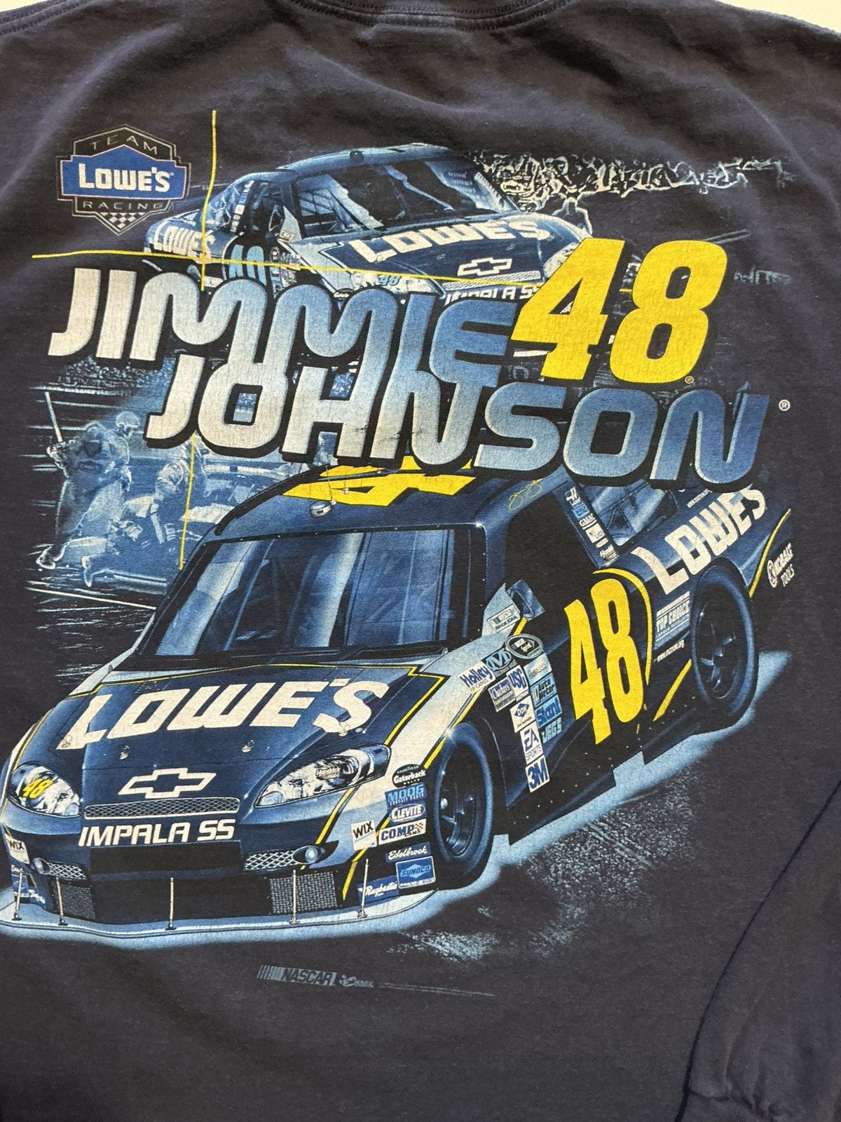 NASCAR Vintage Y2K Chase NASCAR Jimmie Johnson Lowe's T-Shirt Size US XL / EU 56 / 4 - 9 Thumbnail
