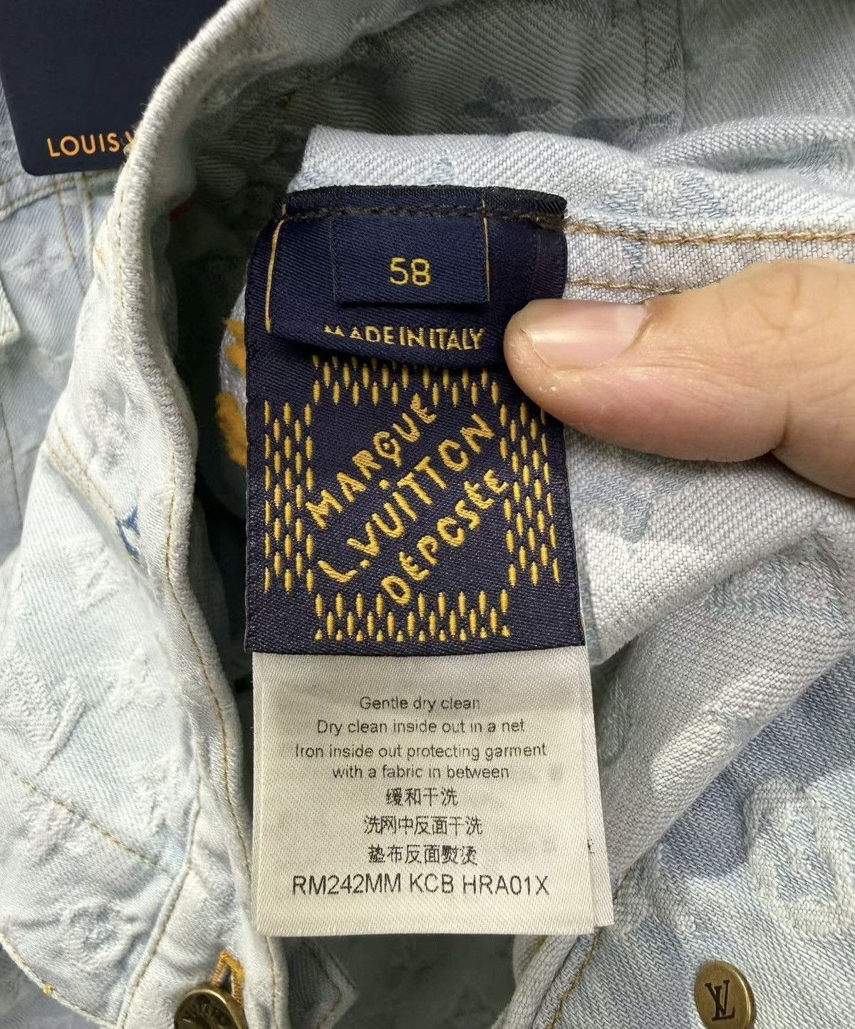 Louis Vuitton × Tyler The Creator Louis Vuitton X Tyler The Creator 58 Monogram Denim Jacket Size US XXL / EU 58 / 5 - 7 Thumbnail