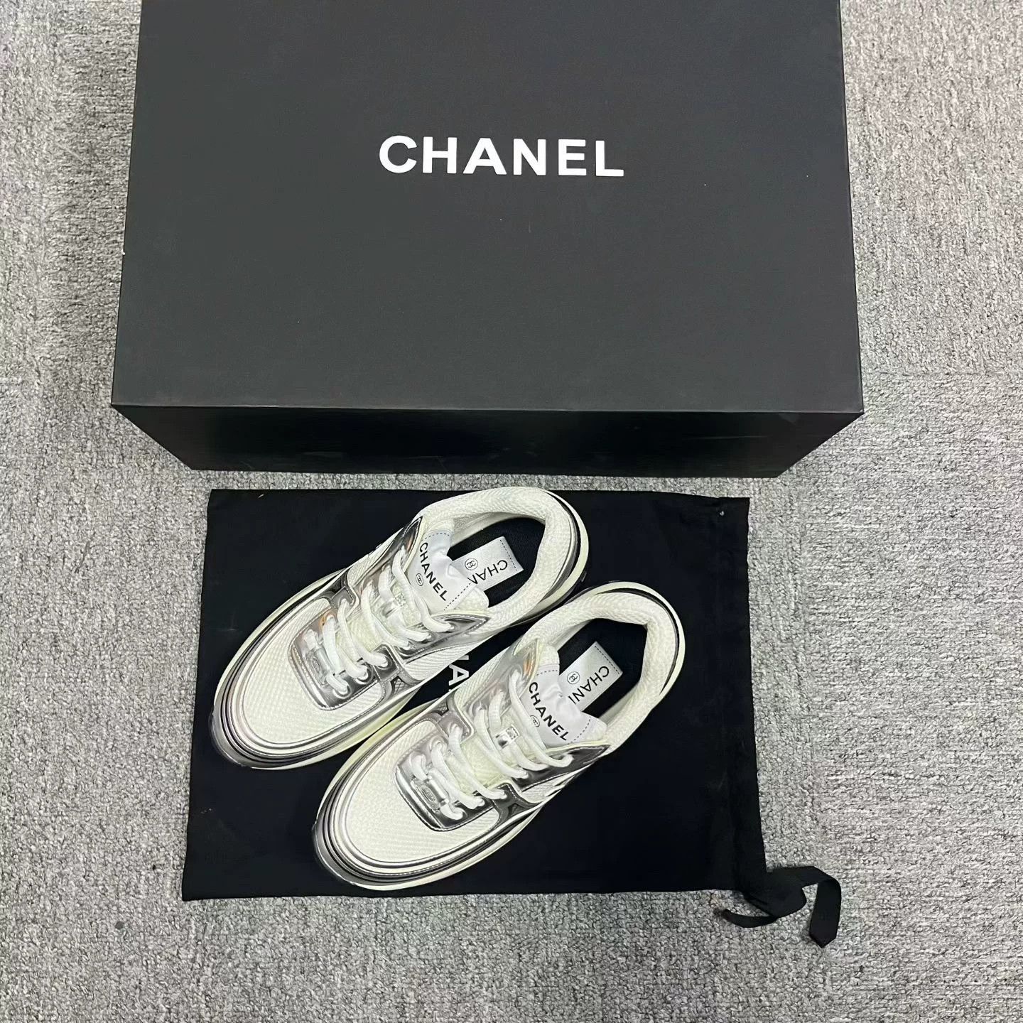 Chanel Chanel Leather Silver Hoodie 34.5 Men Size US XS / EU 42 / 0 - 1 Thumbnail