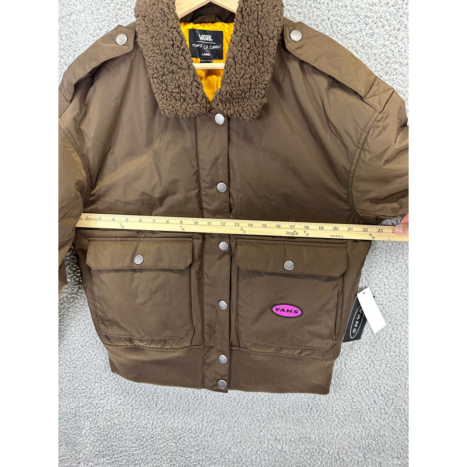 Vans Vans Jacket Womens Large Brown Curren X Knost Satin Bomber L Size L / US 10 / IT 46 - 4 Thumbnail