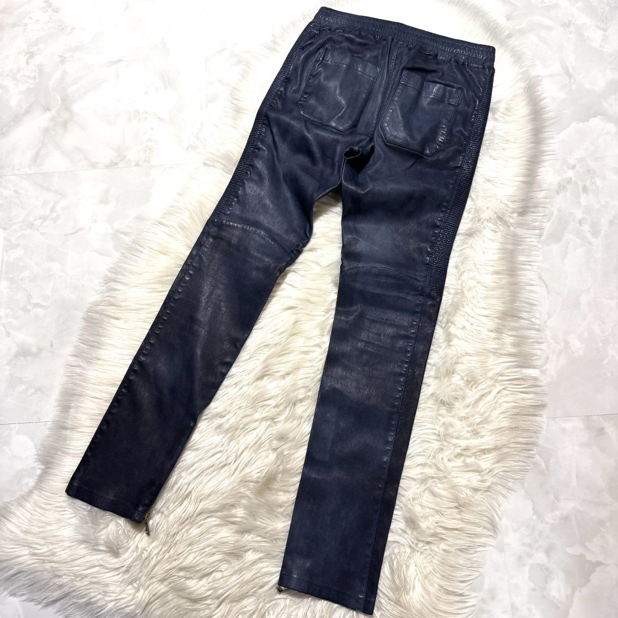 Balmain Balmain Homme Super Stretch Lamb Leather Biker Pants Size US 28 / EU 44 - 9 Thumbnail