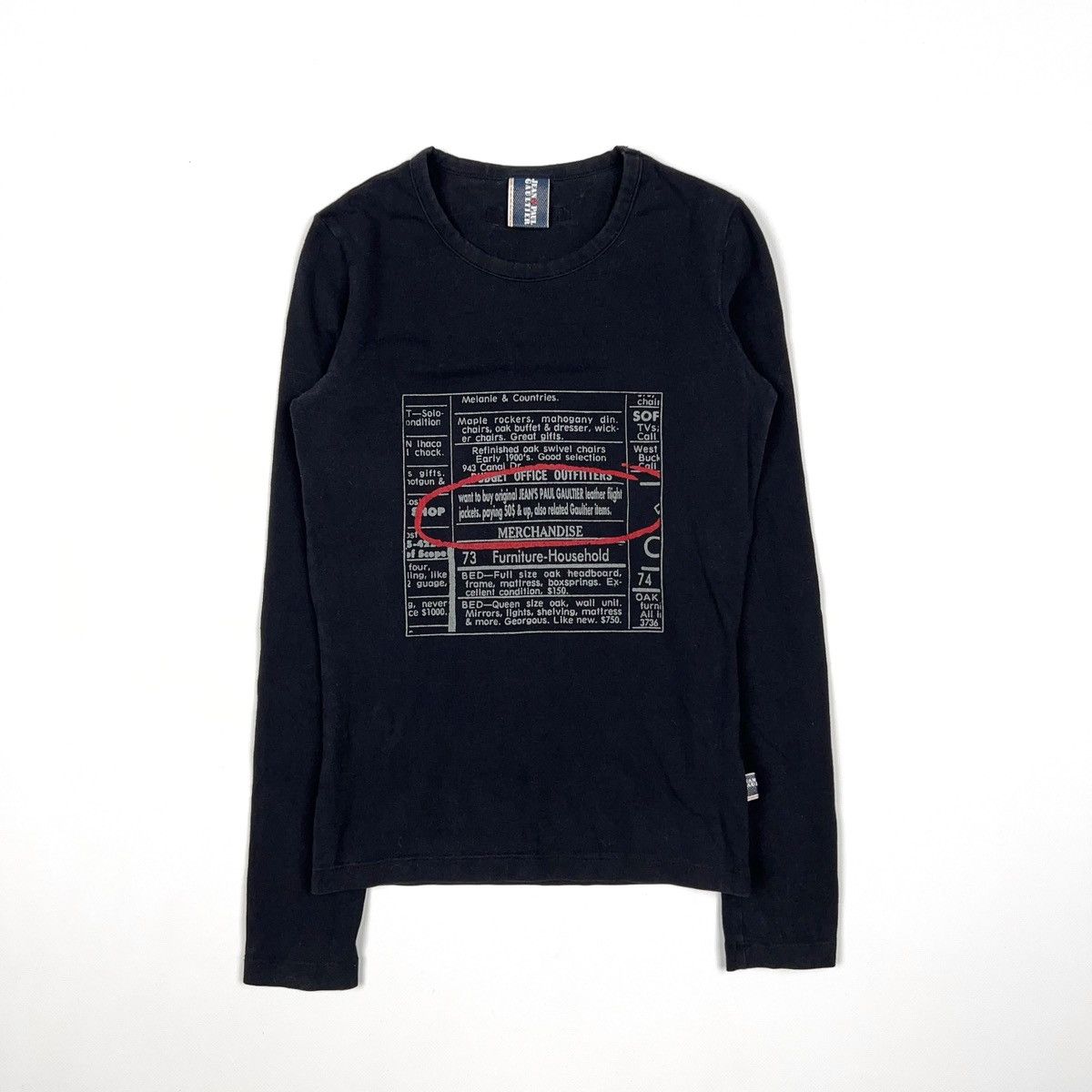 Jean Paul Gaultier Jean Paul Gaultier Vintage Printed Longsleeve Tee Size S / US 4 / IT 40 - 1 Thumbnail