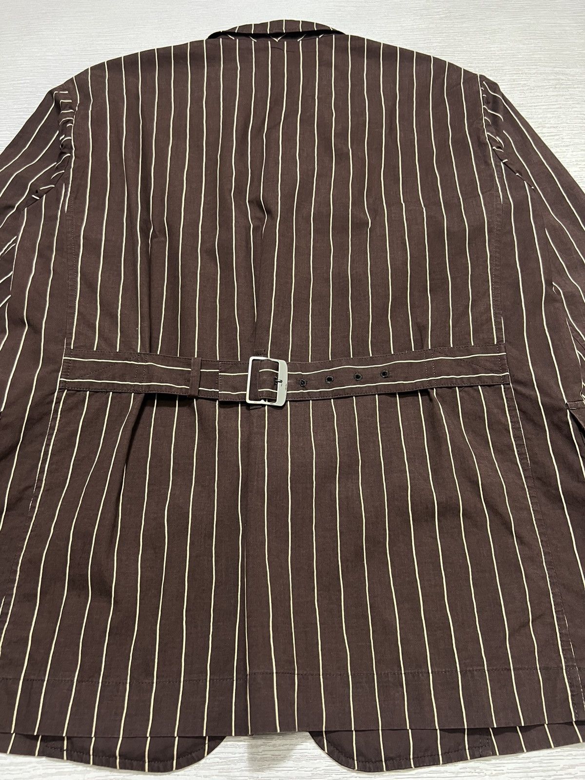 Issey Miyake Issey Miyake Men - Cinch Back Stripe Blazer Size US M / EU 48-50 / 2 - 12 Thumbnail
