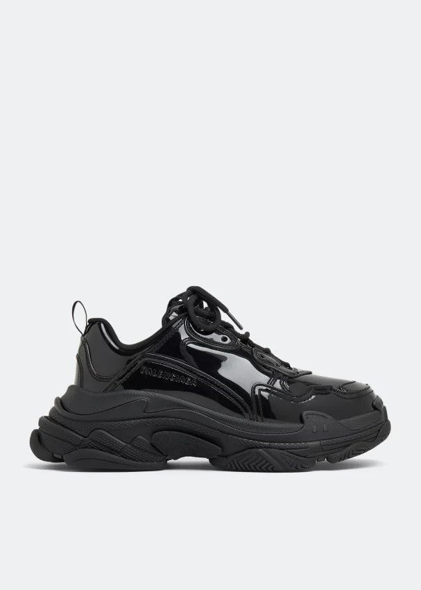 Balenciaga Triple S faux patent-leather sneakers Size US 13 / EU 46 - 1 Thumbnail