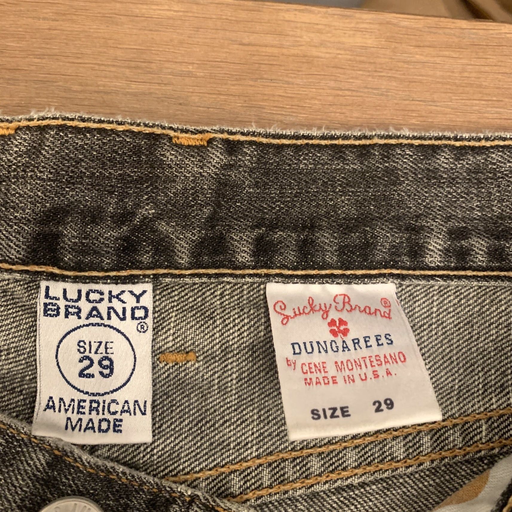 J Brand VINTAGE Lucky Brand Straight Jeans 28x31 Blue Relaxed Button Fly USA Mens Size US 28 / EU 44 - 5 Thumbnail
