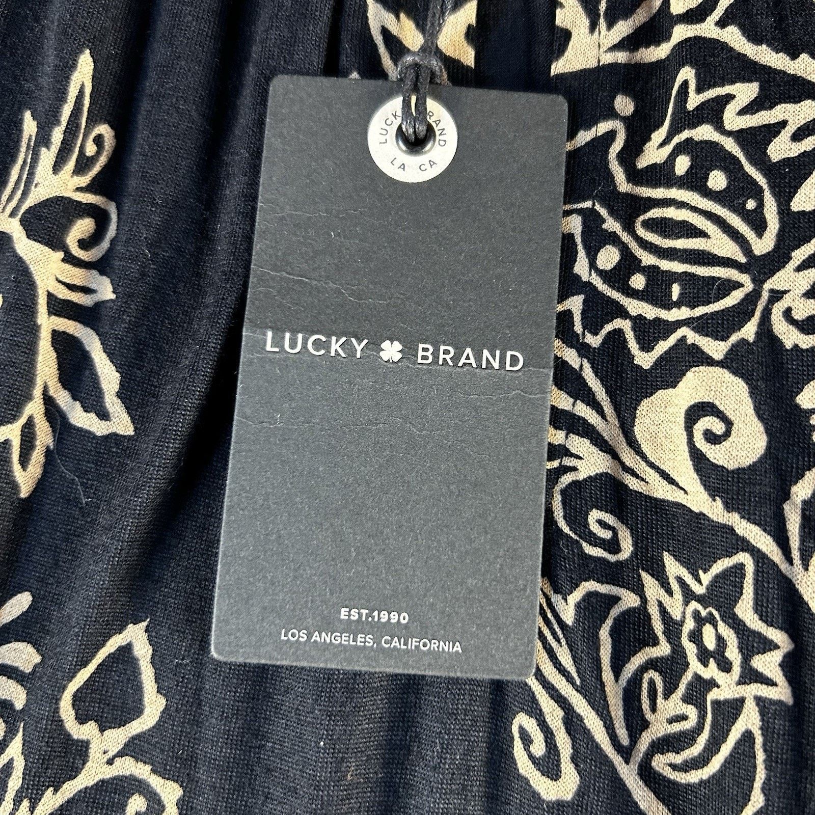 Lucky Brand LUCKY BRAND Top Womens Med Pullover Boho Black 3/4 Sleeve Size M / US 6-8 / IT 42-44 - 4 Thumbnail
