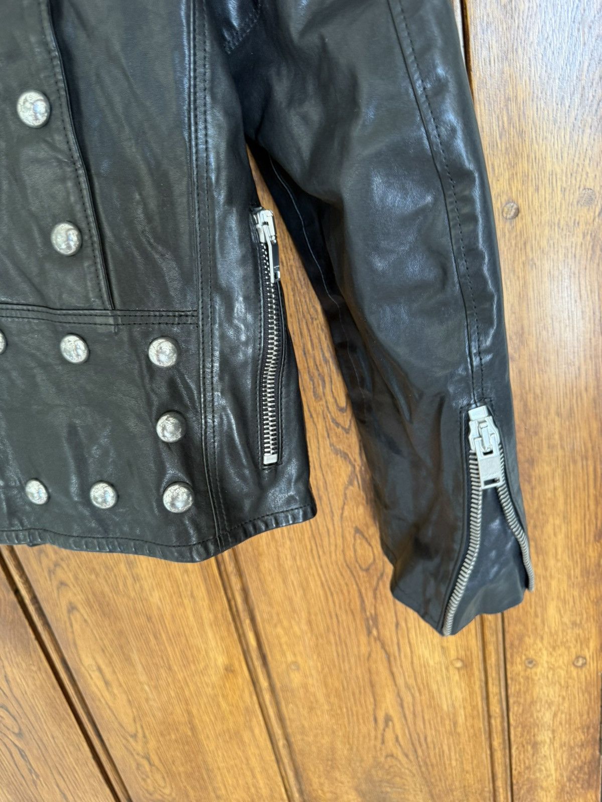 Saint Laurent Paris SS15 Holy Grail Saint Laurent studded leather biker jacket Size US M / EU 48-50 / 2 - 19 Thumbnail