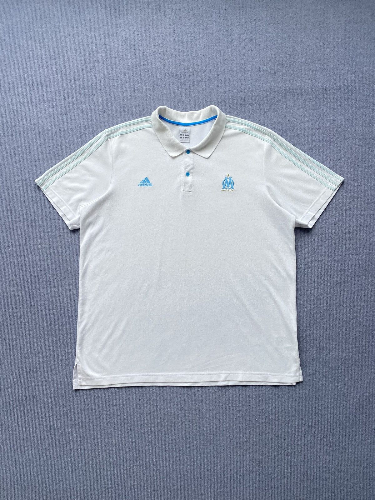 Adidas Adidas 2012 Olympique Marseille Polo Shirt Size US XXL / EU 58 / 5 - 3 Thumbnail