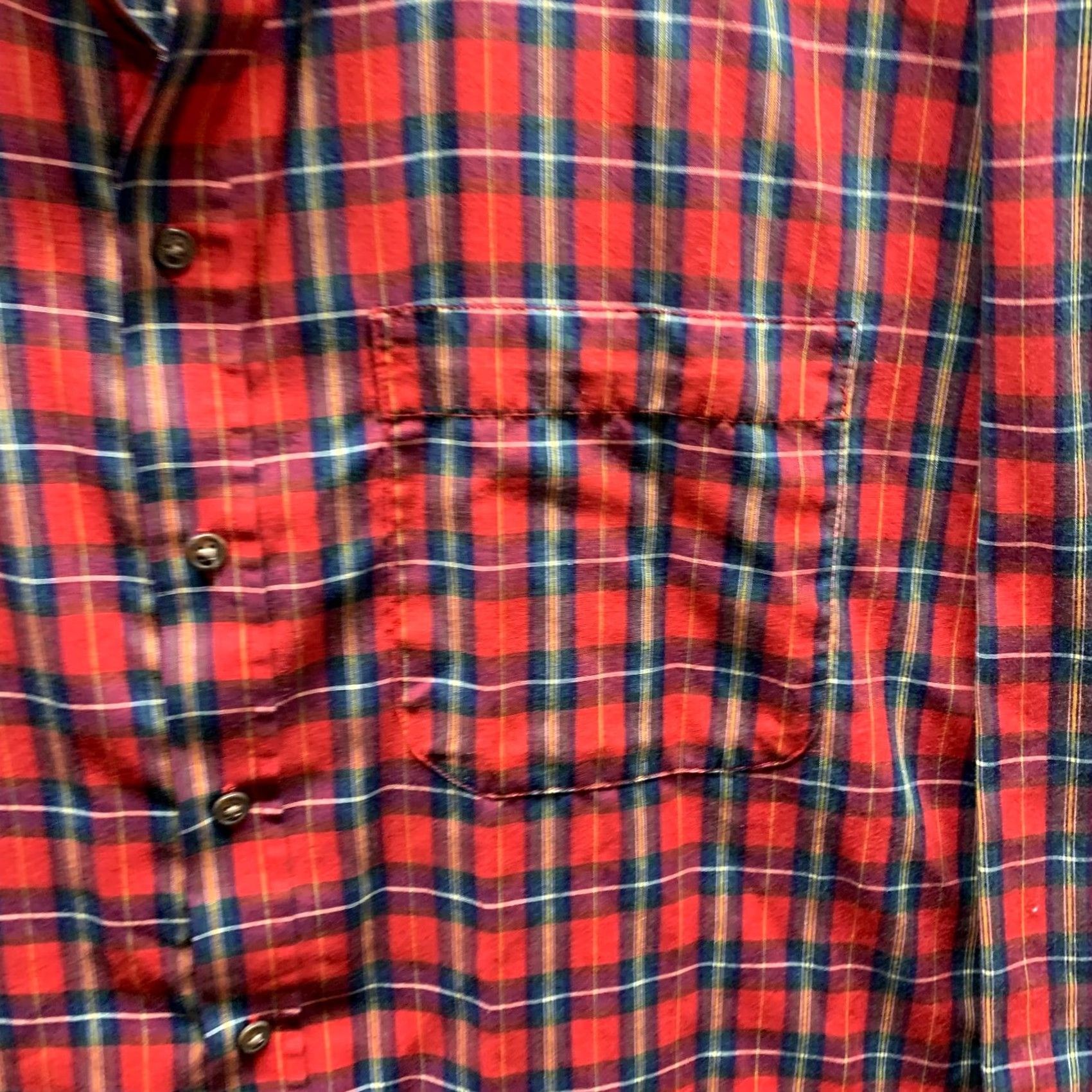 Vintage VINTAGE Puritan Shirt Mens XL Red Green Blue Button Up Casual Plaid Hawaiian Aloha Shirt Long Sleeve Collared Button-Down Vintage Size US XL / EU 56 / 4 - 3 Thumbnail
