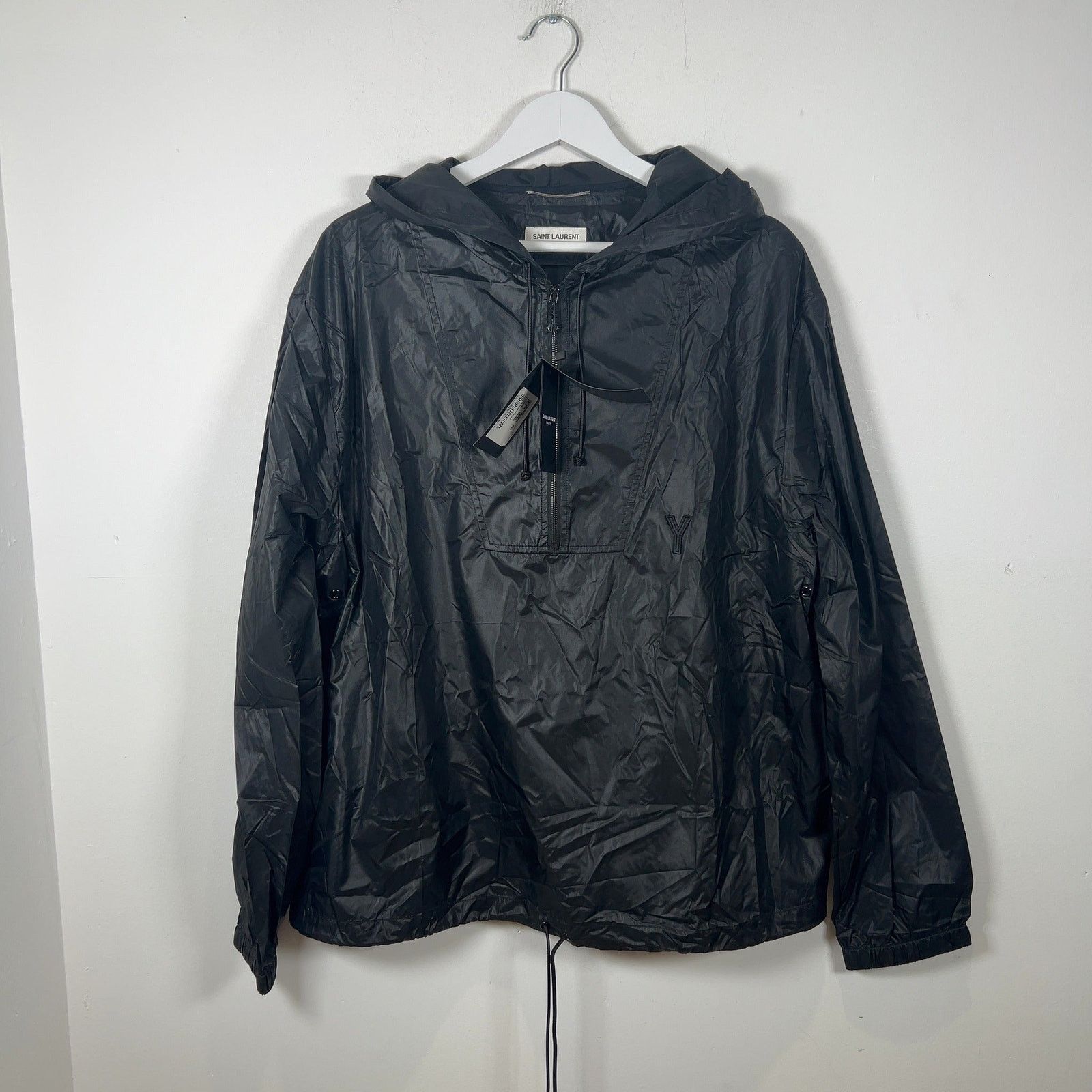 Saint Laurent Paris Saint Laurent Thin Nylon 1/2 Zip Pullover Jacket Size US XL / EU 56 / 4 - 1 Thumbnail