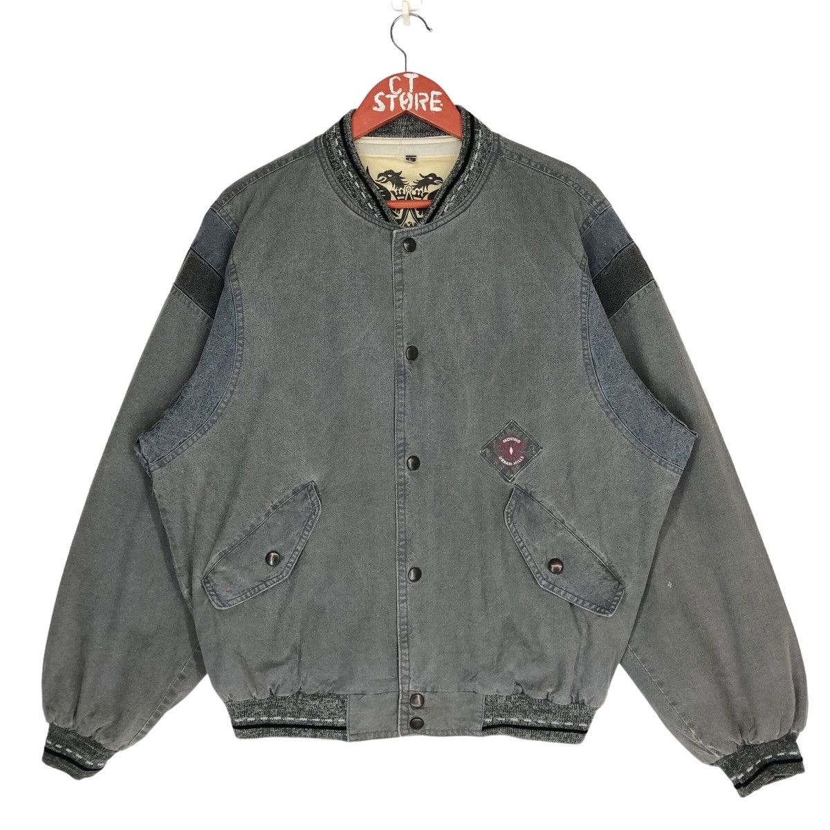 Vintage Vintage Urban Hill Athletic Dept Bomber Jacket Size US L / EU 52-54 / 3 - 2 Thumbnail