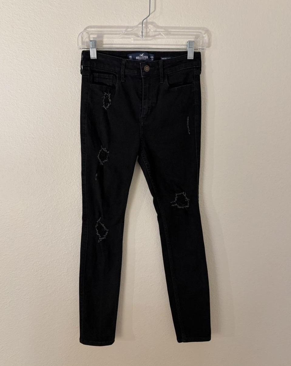 Hollister hollister black high-rise super skinny jeans Size 25" / US 0 / IT 36 - 1 Thumbnail