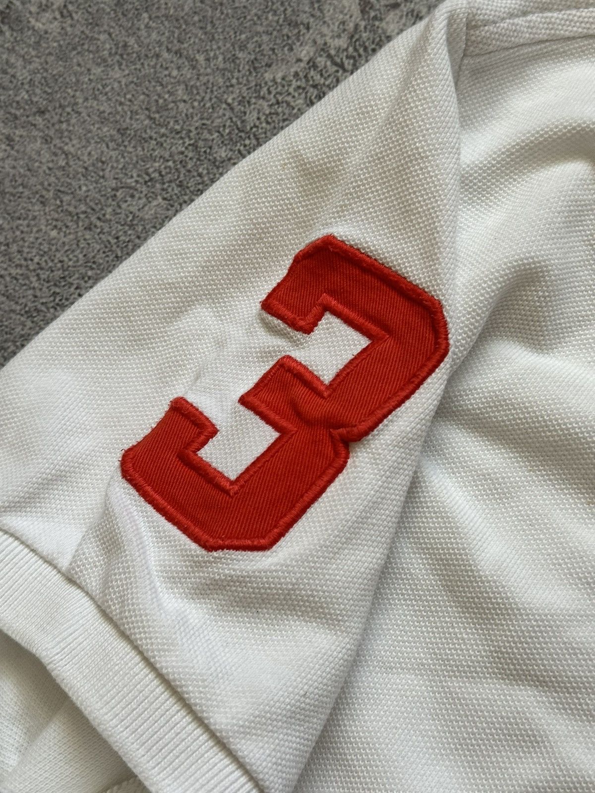 Polo Ralph Lauren × Vintage Polo Ralph Lauren M white polo tee T-shirt rugby big logo Size US M / EU 48-50 / 2 - 11 Thumbnail