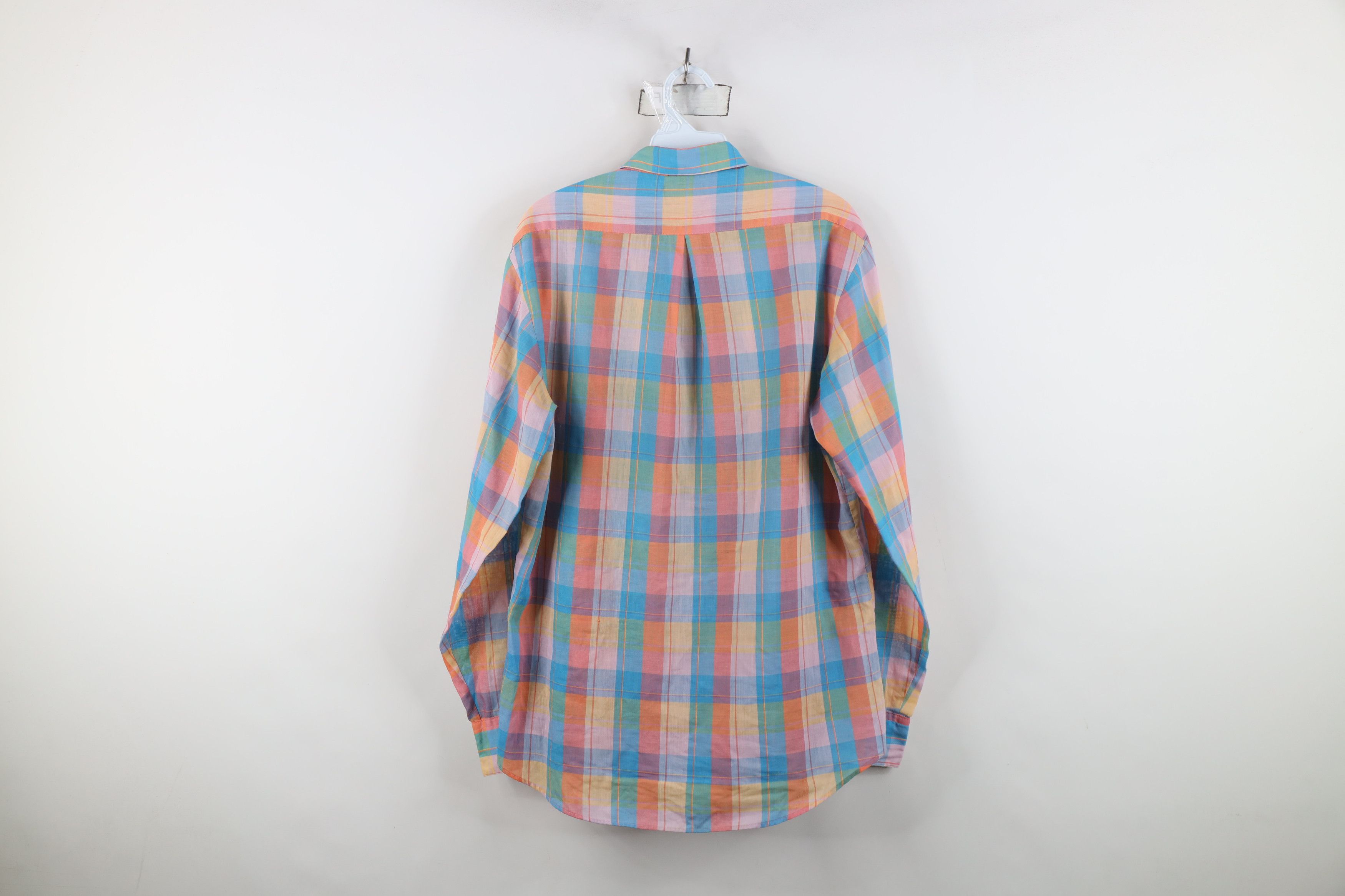Vintage Vintage 70s Streetwear Rainbow Madras Plaid Button Shirt USA Size US L / EU 52-54 / 3 - 12 Thumbnail