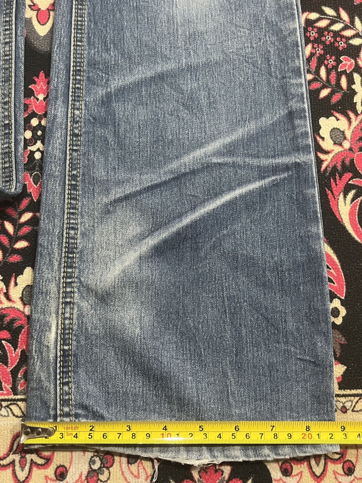 Tornado Mart ⚡️Flare⚡️Vintage Japanese Brand Ruby Denim Whisker Blue Jeans Size US 32 / EU 48 - 14 Thumbnail