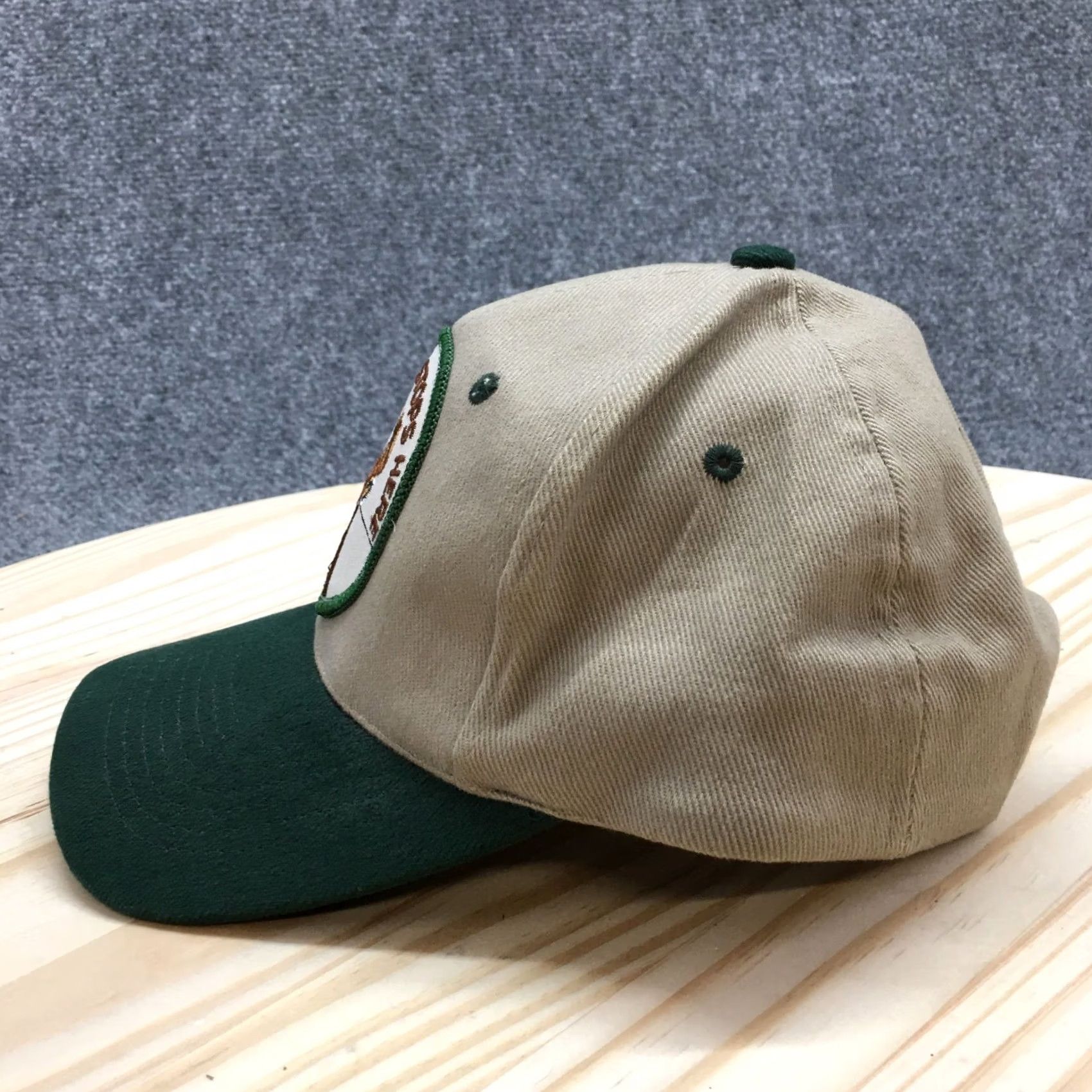 Vintage Baseball Cap Unisex Brown Green OS Adjustable Embroidered The Buck Stops Here Size ONE SIZE - 6 Thumbnail
