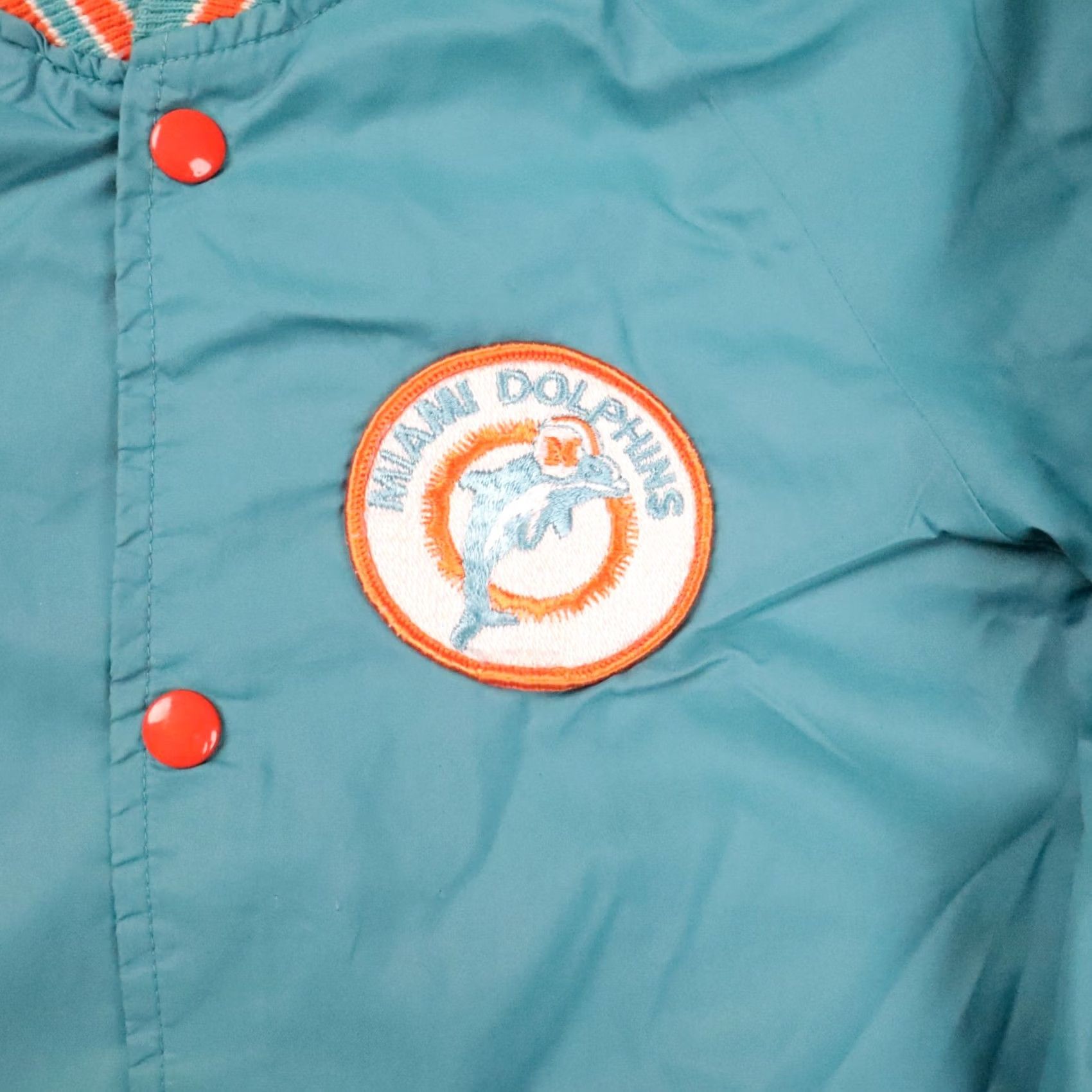 Sears VINTAGE Sears Boys Size 10 Miami Dolphins Football Jacket 70s 80s Blue Size US M / EU 48-50 / 2 - 6 Thumbnail