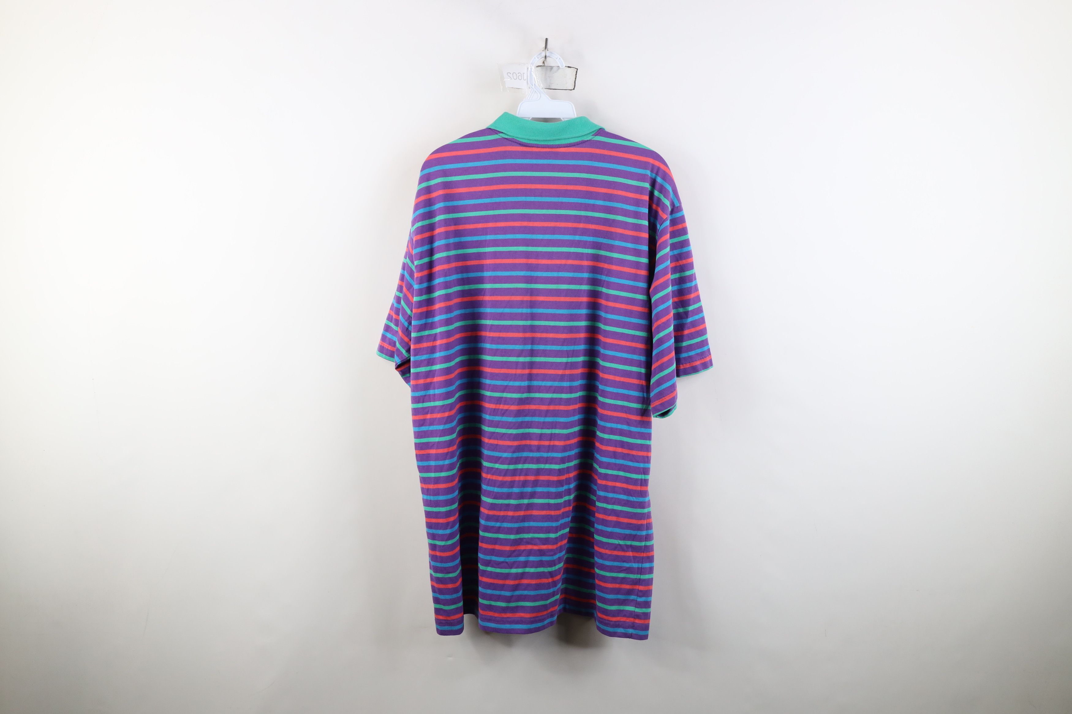 Vintage Vintage 90s Streetwear Striped Knit Collared Golf Polo Size US XL / EU 56 / 4 - 11 Thumbnail
