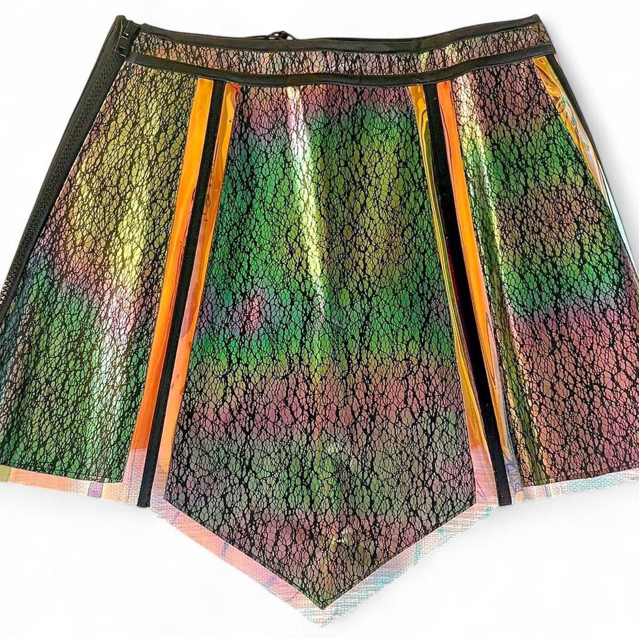 Dolls Kill Club Exx from DollsKill multi-colored holographic mini skirt Size 25" / US 0 / IT 36 - 5 Thumbnail