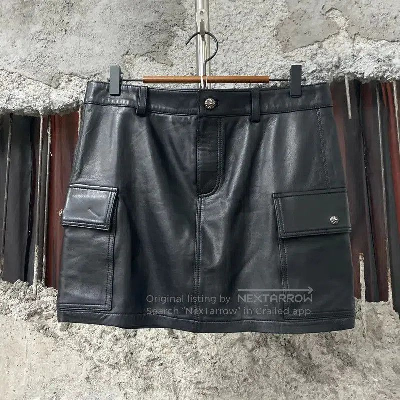 Chrome Hearts Chrome Hearts Black Leather A. Size 26" / US 2 / IT 38 - 1 Thumbnail