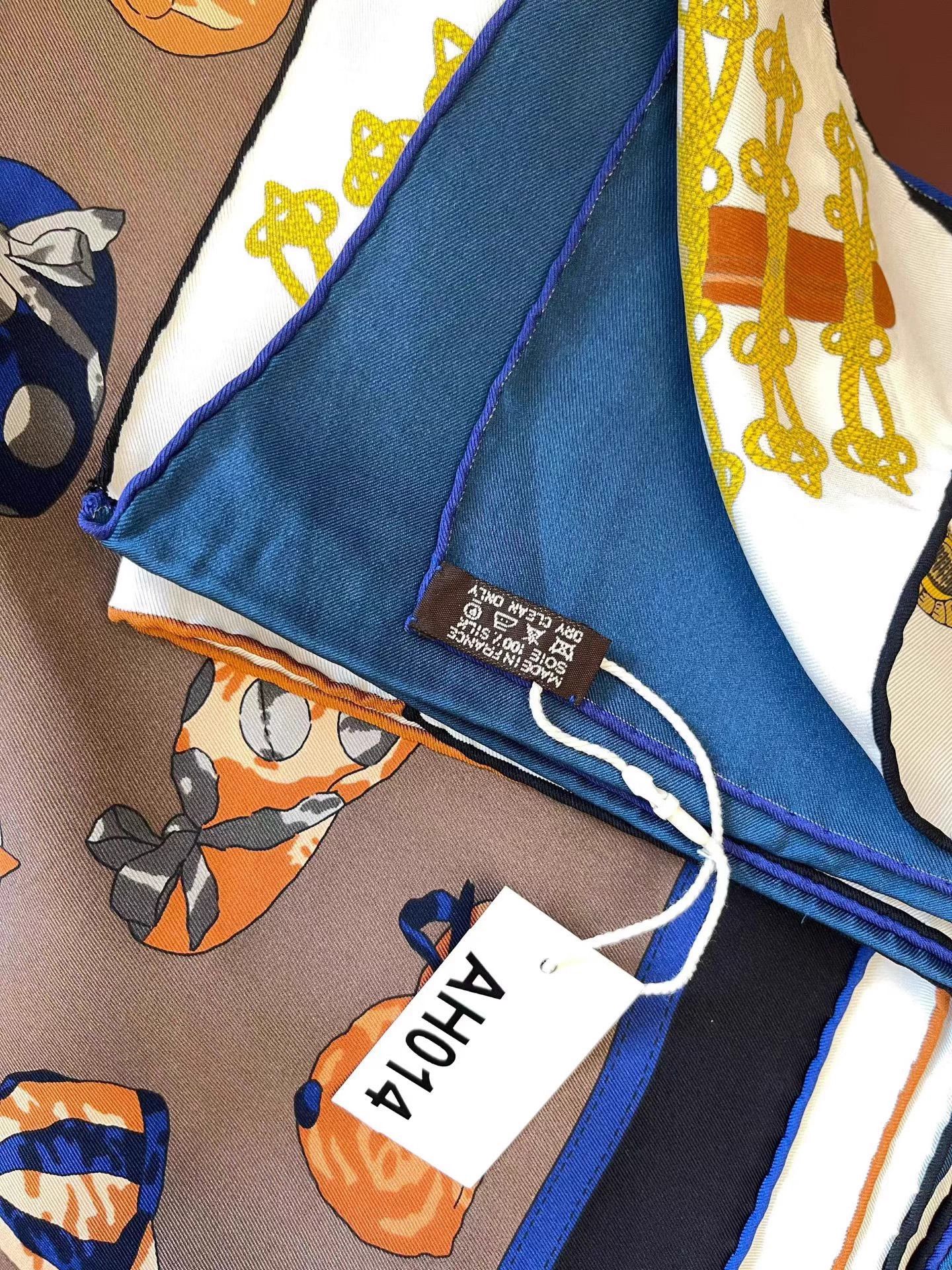 Hermes Hermes Limited Colorblock Scarf 140x140cm AH014 Size ONE SIZE - 7 Thumbnail