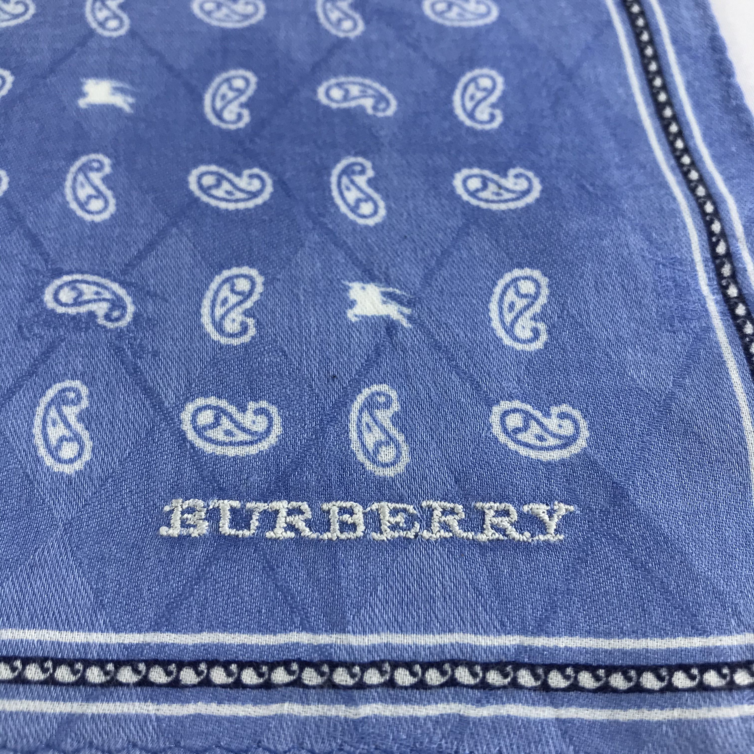 Burberry Burberry Paisley Handkerchief Neckerchief Bandana H745 Size ONE SIZE - 3 Thumbnail