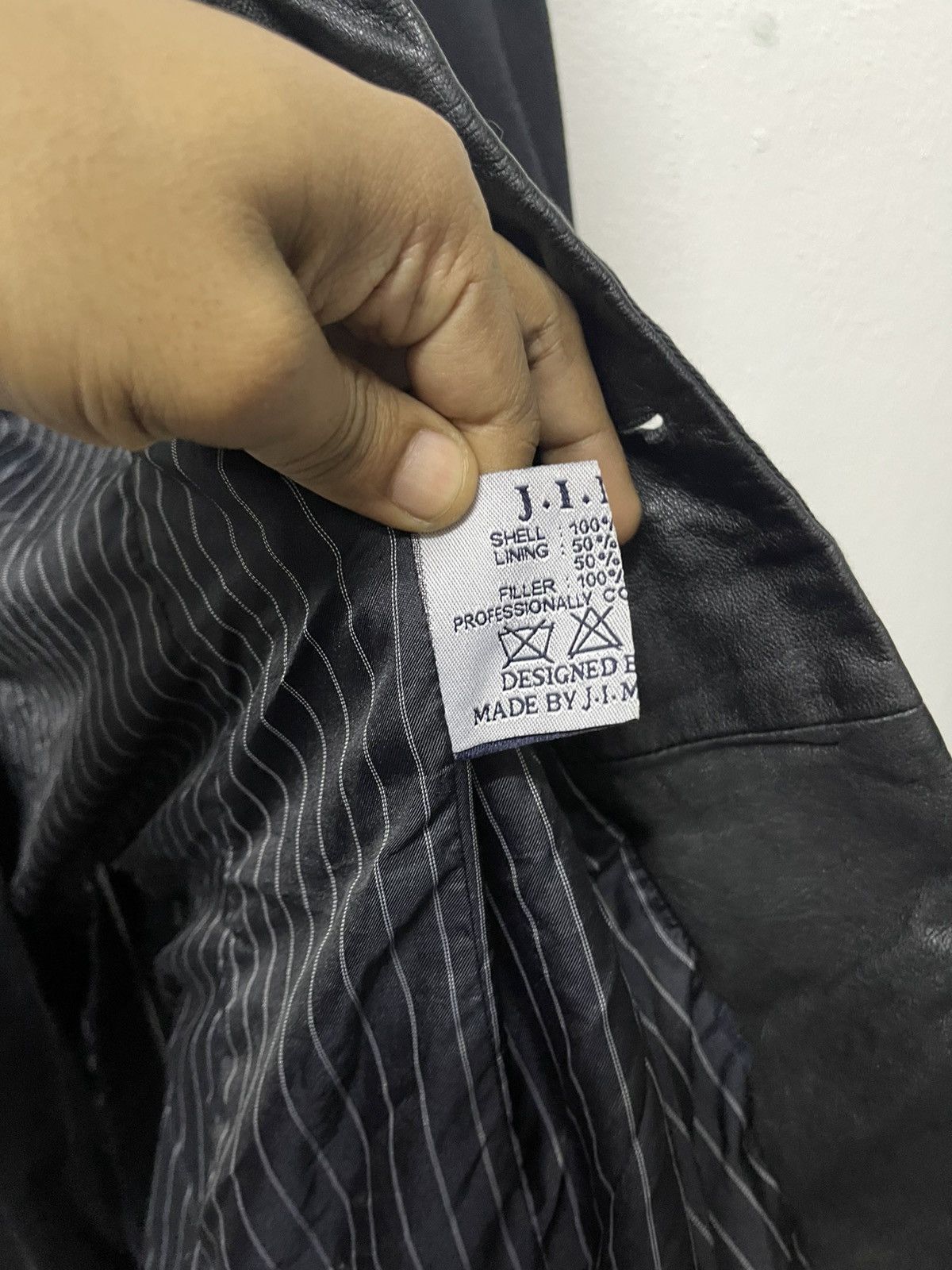 If Six Was Nine 2000s JIM SINN DOUBLE BREAST COTTON LEATHER BLAZZER Size US S / EU 44-46 / 1 - 13 Thumbnail