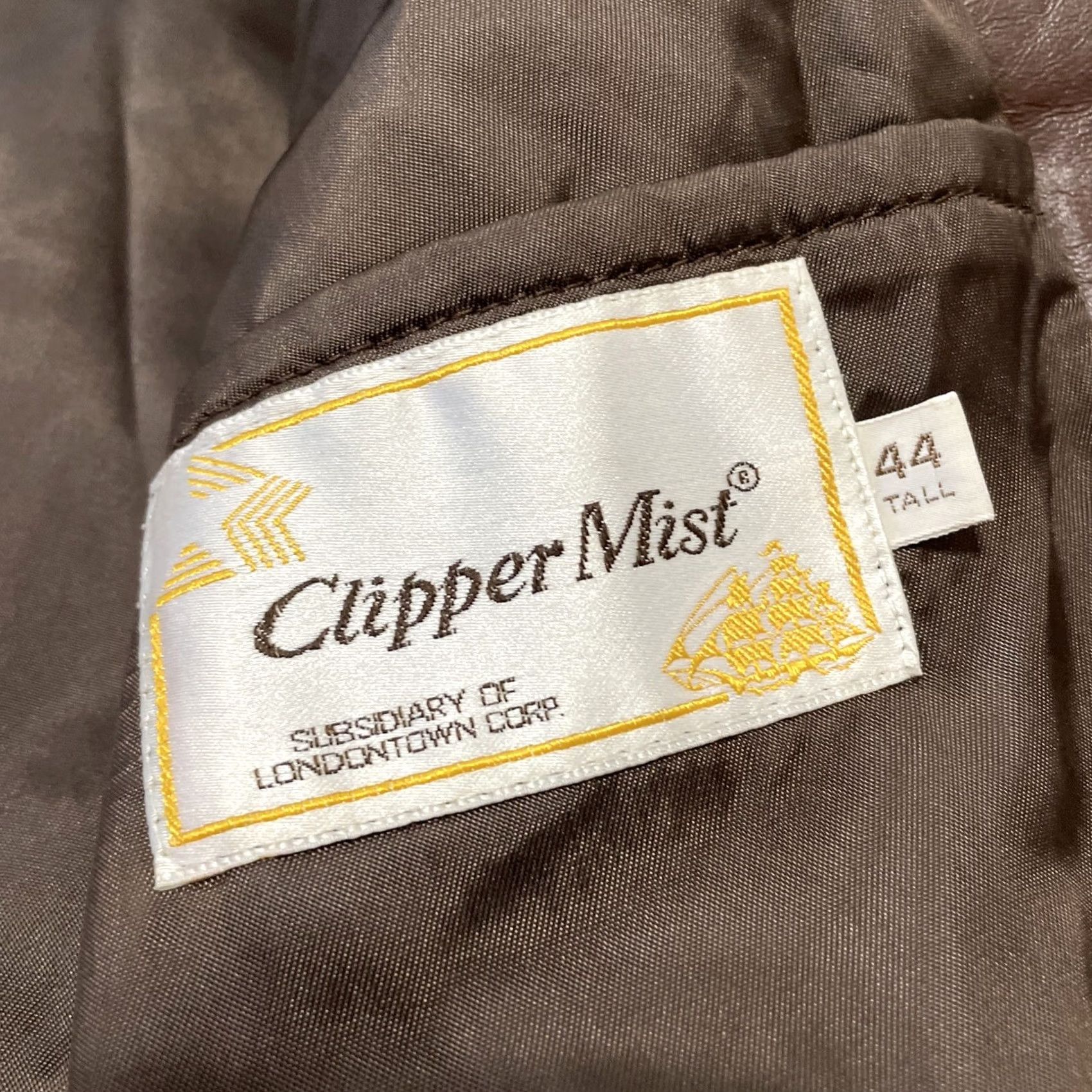 Sears VINTAGE Sears Clipper Mist Men 44 Tall Leather Blazer Jacket Brown 70s Western Chore Style 44T Mens Size 44R - 7 Thumbnail
