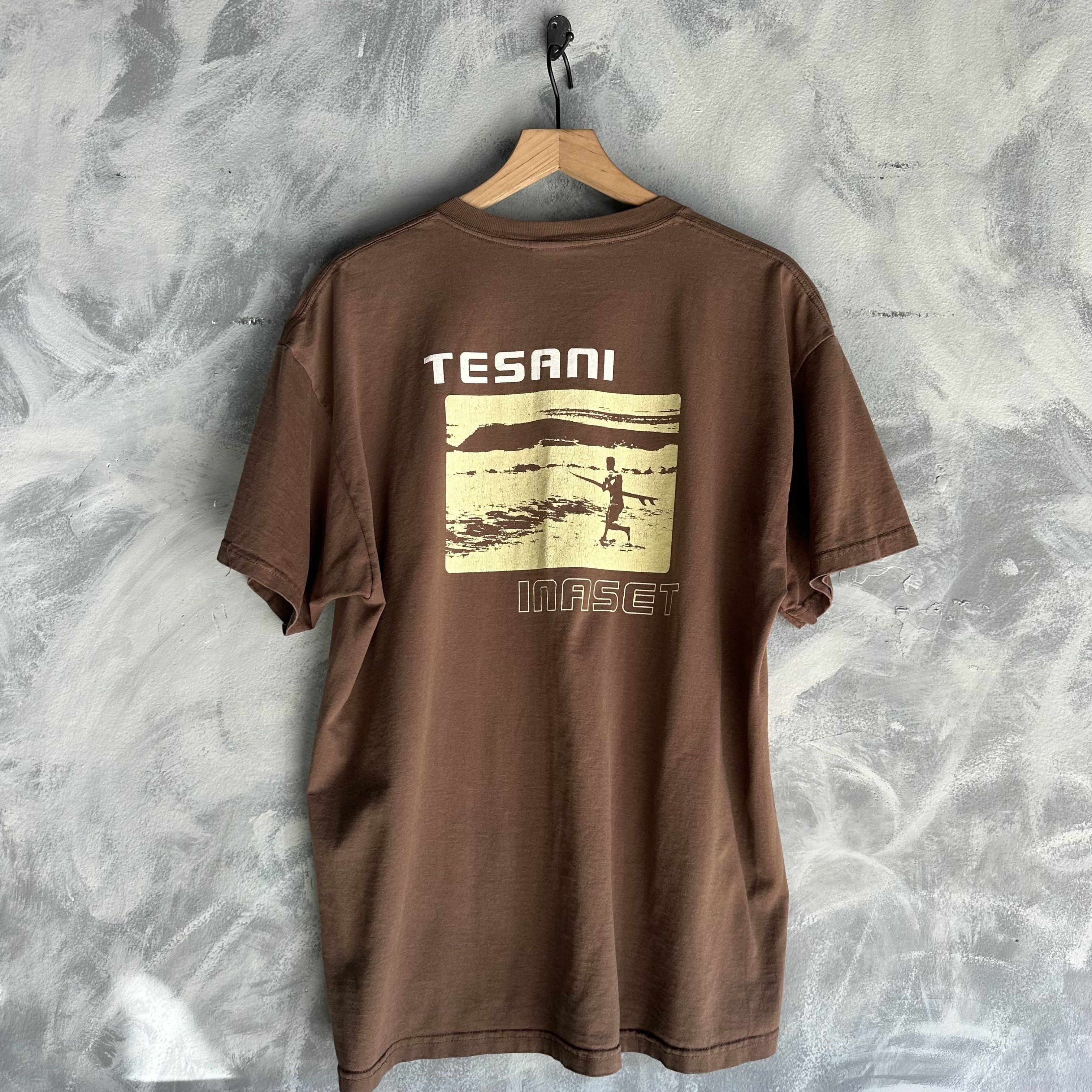 Fruit Of The Loom Vintage Y2K Tesani T Shirt Mens XL Faded Brown Surf Tee Size US XL / EU 56 / 4 - 4 Thumbnail