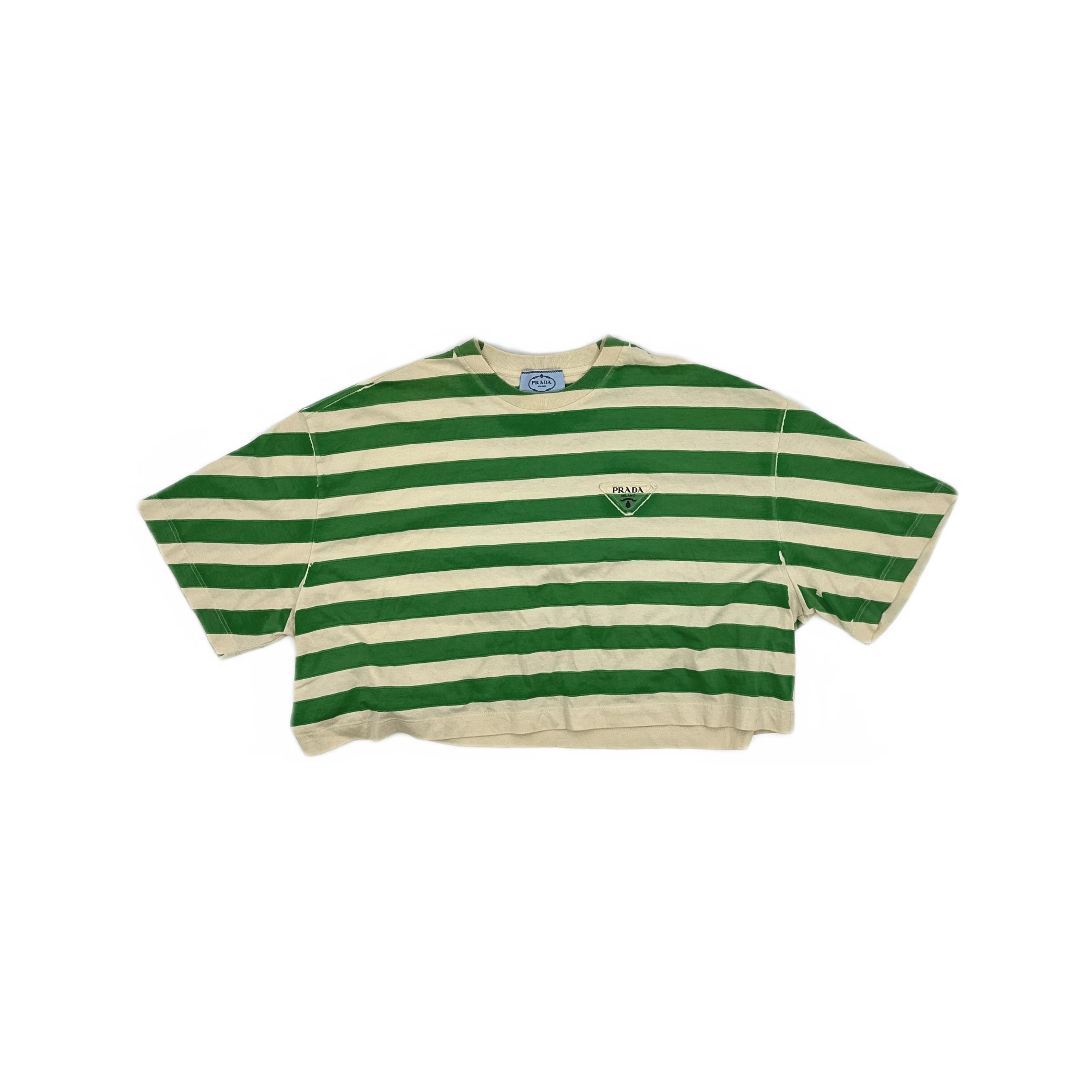 Prada Prada Striped Logo Short Sleeve T-Shirt Size S Size S / US 4 / IT 40 - 1 Thumbnail