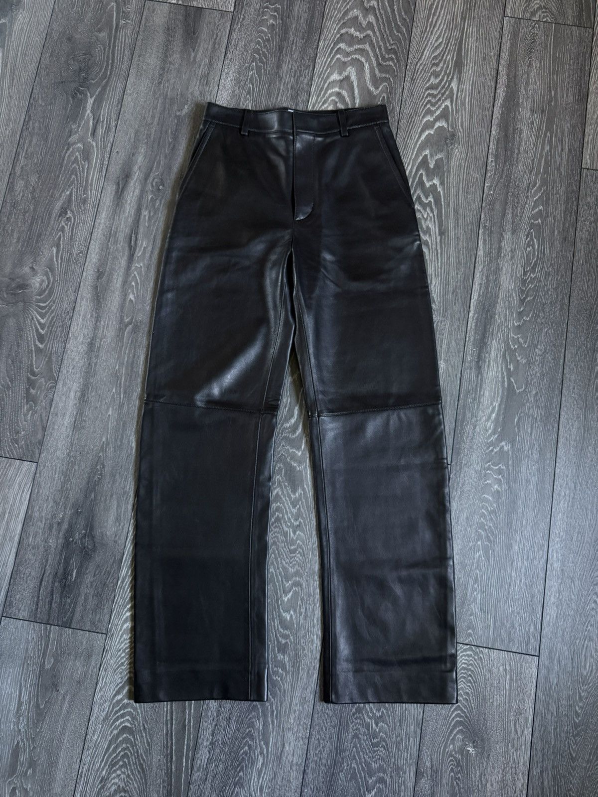 Bottega Veneta bottega veneta high rise leather wide leg pants msrp 4300€ Size US 30 / EU 46 - 1 Thumbnail