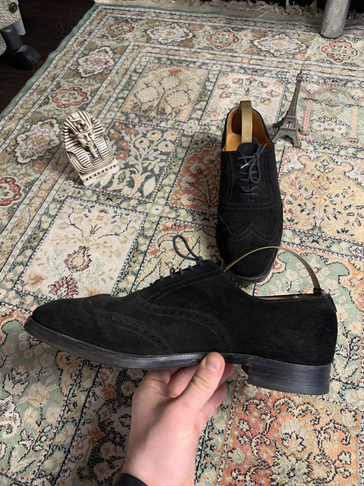 Grenson Beautiful Grenson brogue Suede Black shoes Uk 8 Size US 8 / EU 41 - 6 Thumbnail